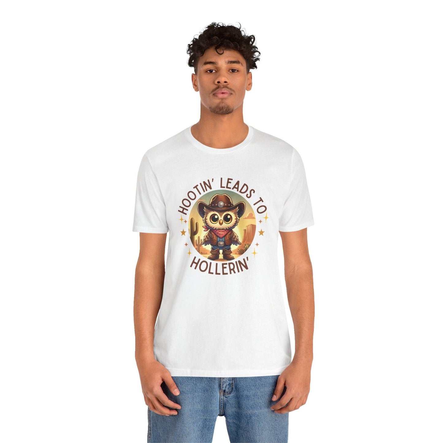 Hootin' Leads to Hollerin' - Unisex Jersey Tee - 🤠 Yeehaw! Embrace Your Inner Cowboy/Cowgirl 🤠 - Whippie's