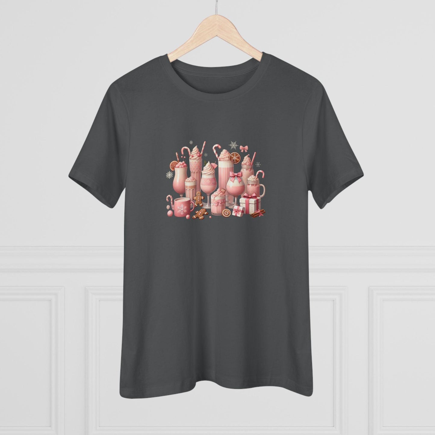 💖☕ Pretty in Pink Holiday Coffee ❄️🎀 - Women's Softstyle Tee - Whippie's