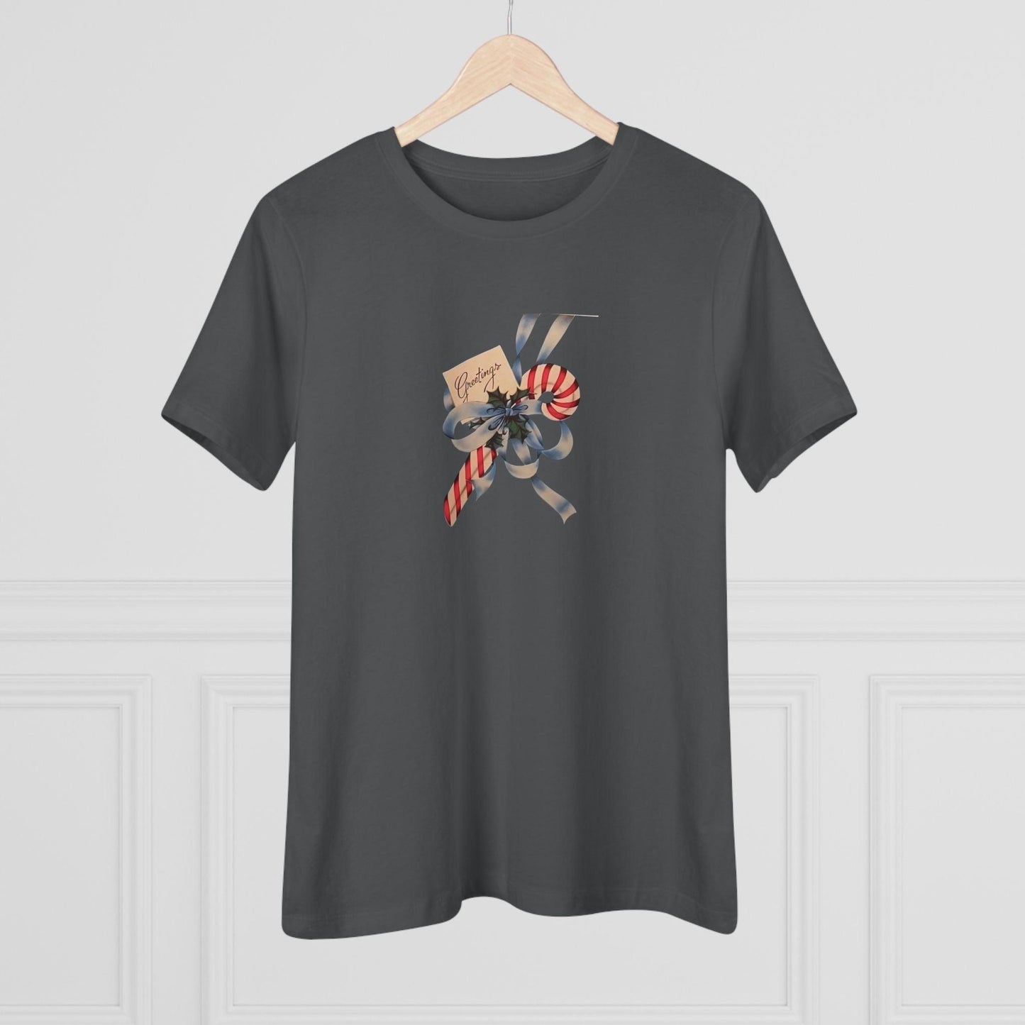 Candy Cane Greetings - Women's Softstyle Tee - Whippie's
