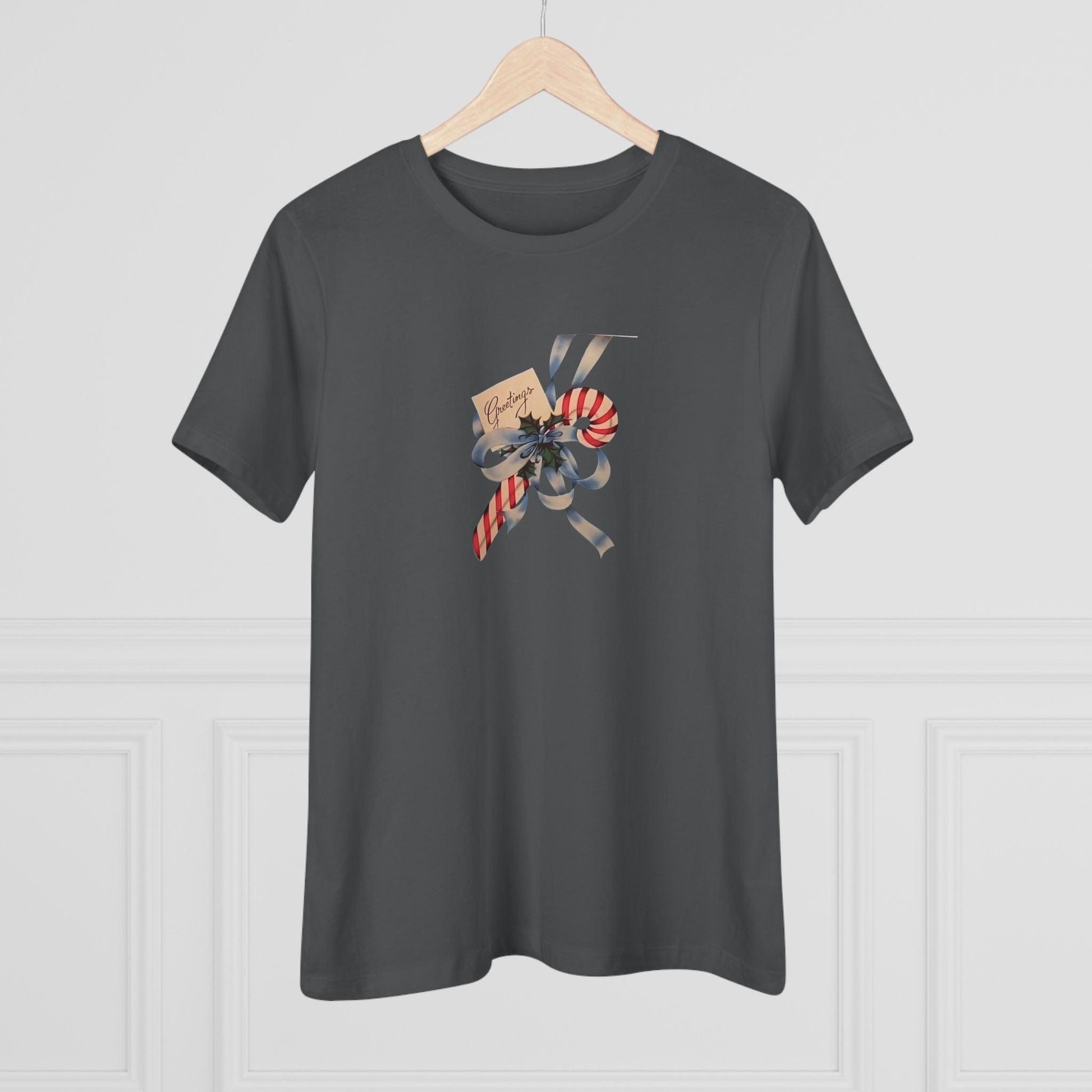 Candy Cane Greetings - Women's Softstyle Tee - Whippie's
