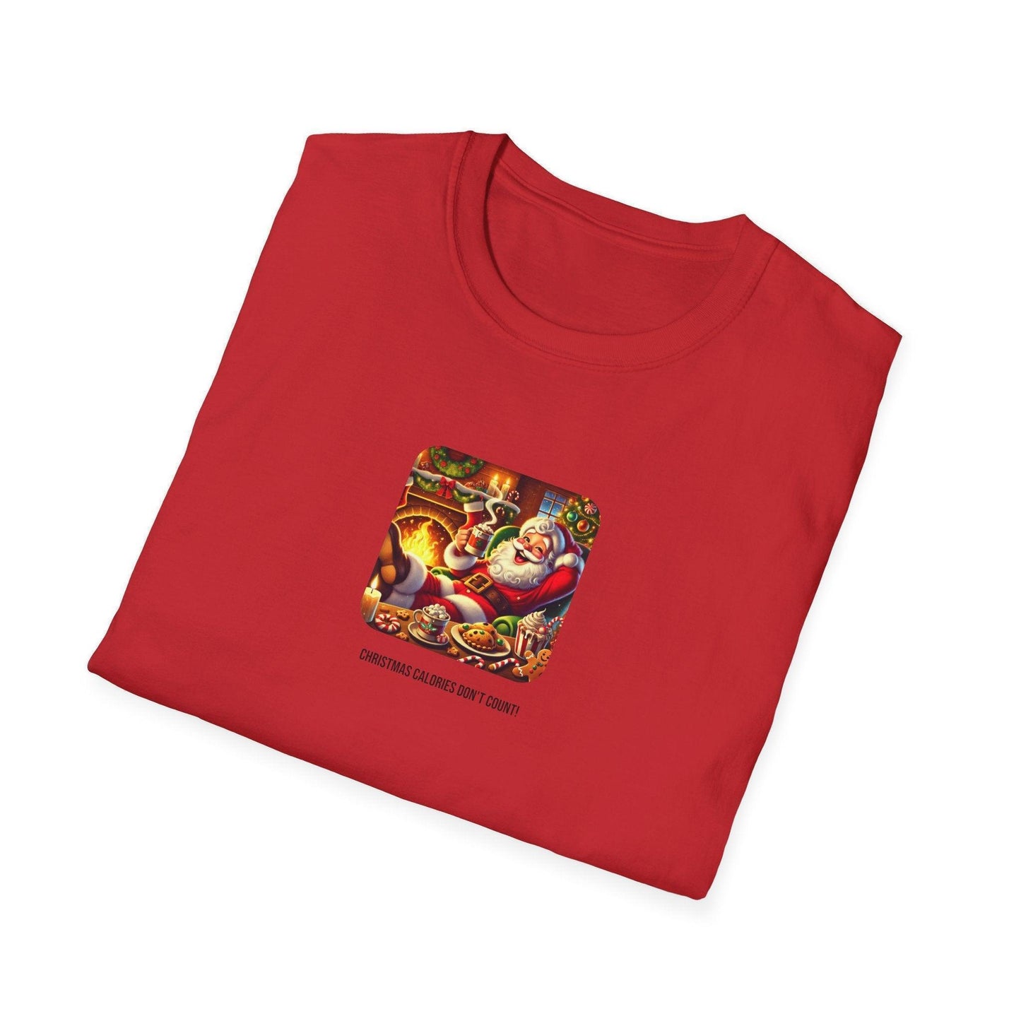 Santa: Christmas Calories Don't Count - Unisex Softstyle T-Shirt - Whippie's