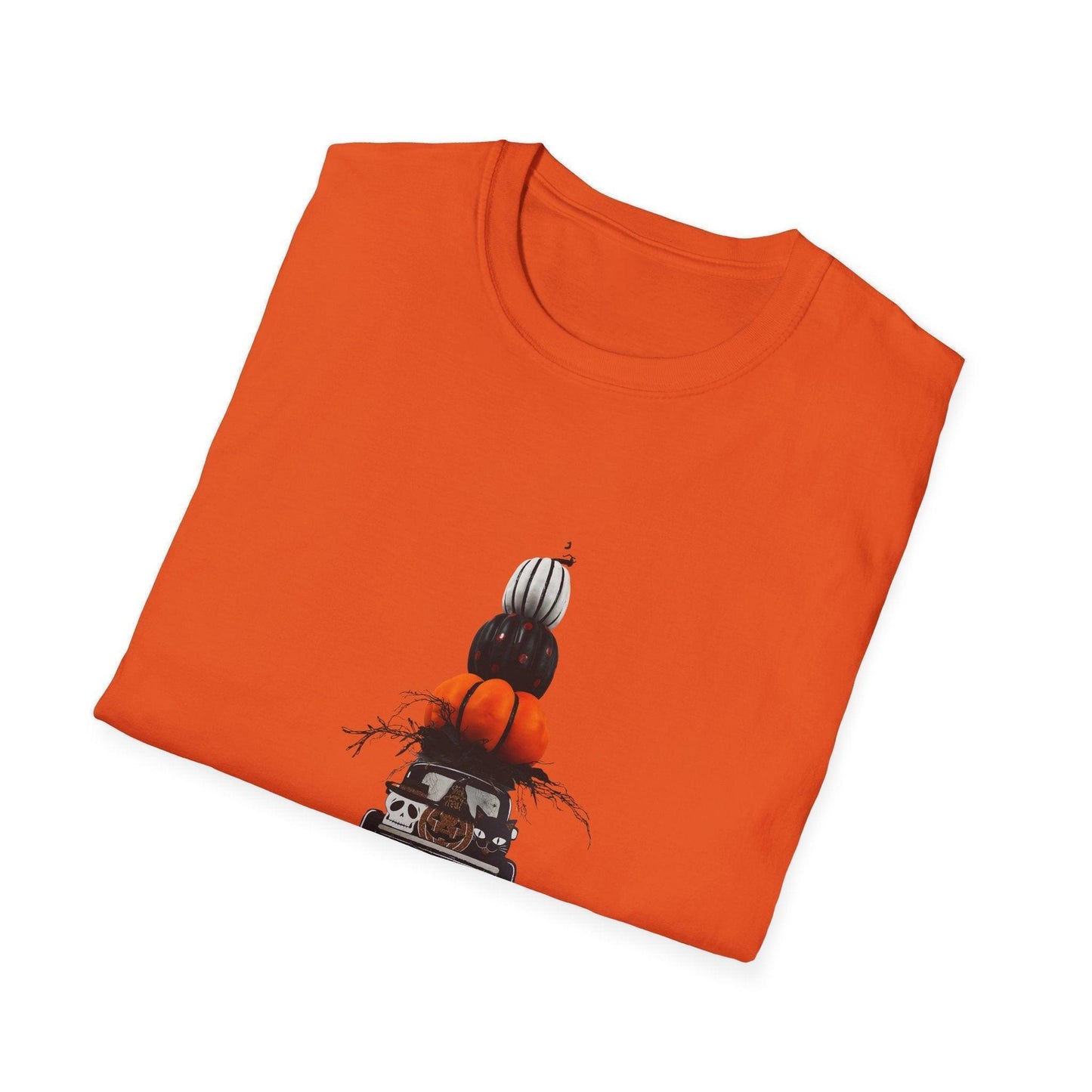 Happy Halloween! 🎃👻💀 Truckin' Treats in Style! - Unisex Softstyle T-shirt - Whippie's