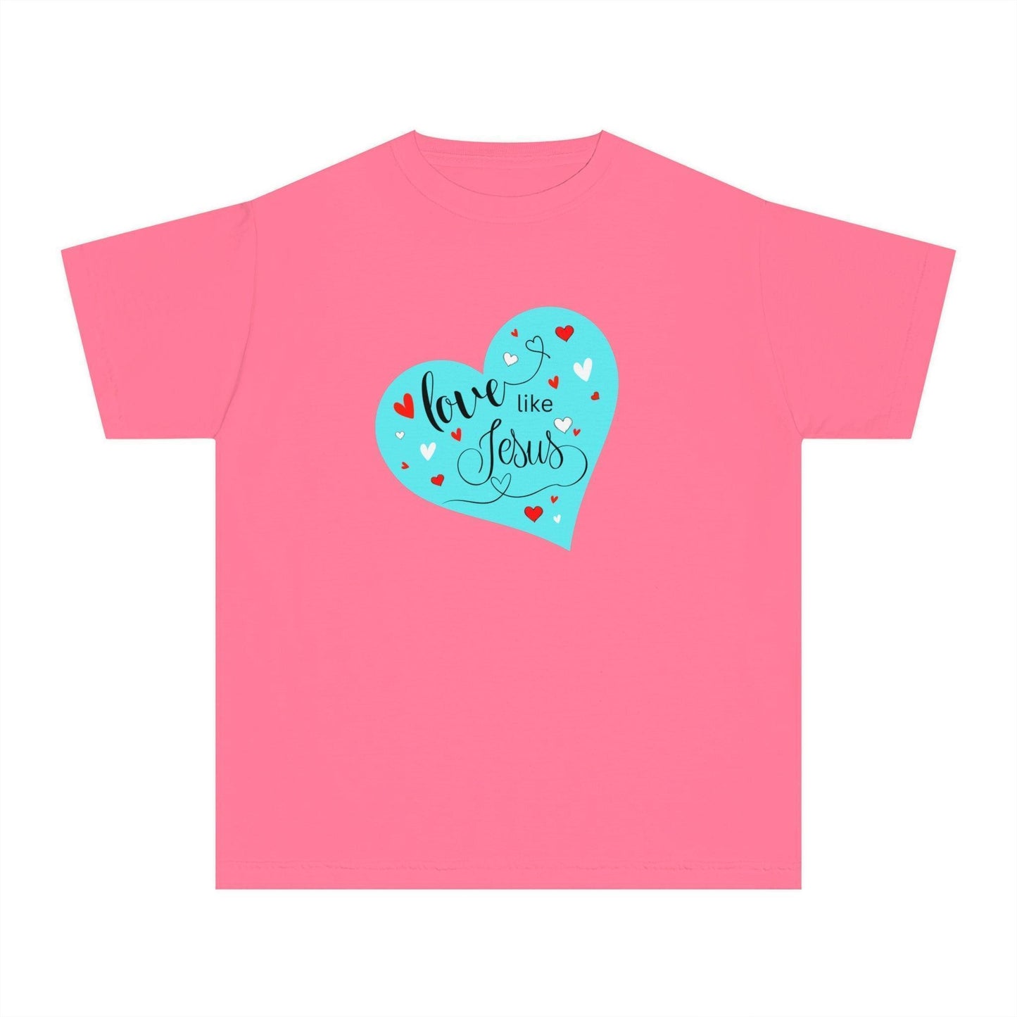 💙 Love Like Jesus ❤️ Youth Midweight Tee ✨ Spread love and kindness. - Whippie's