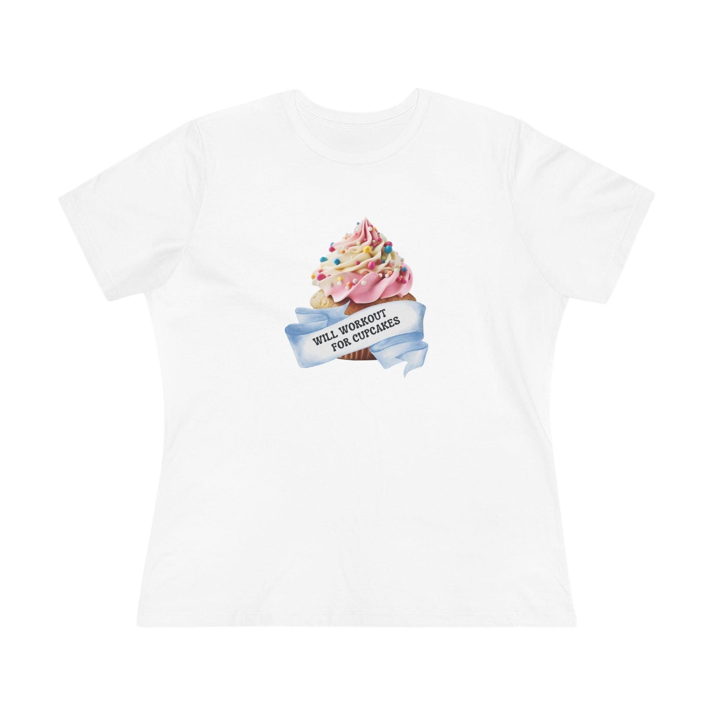 Will Workout for Cupcakes - Fuel Your Fitness! 🧁💪 Women's Softstyle Tee - Whippie's