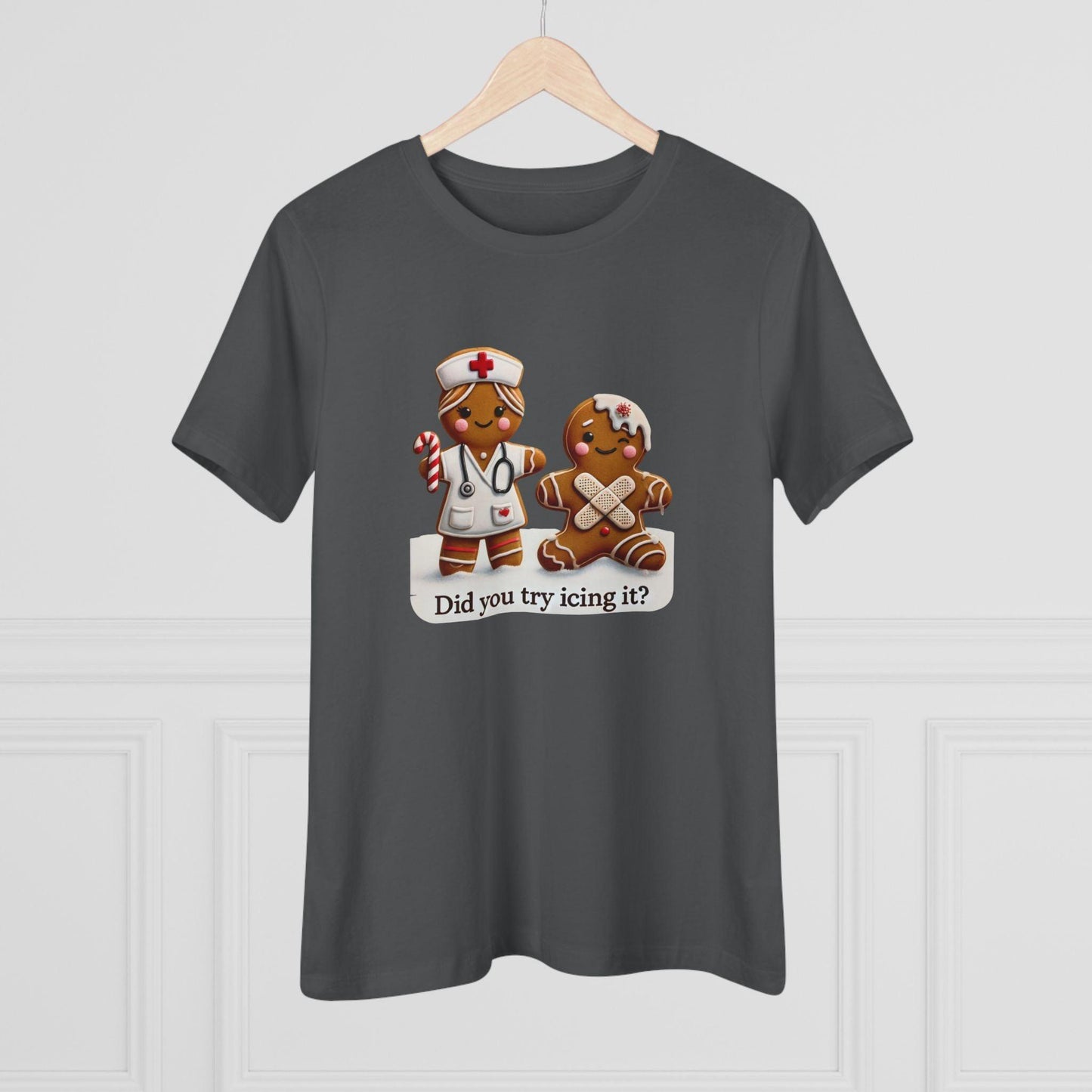 🍪🩹 "Did You Try Icing It?" 👩⚕️🎄 - Women's Softstyle Tee - Whippie's