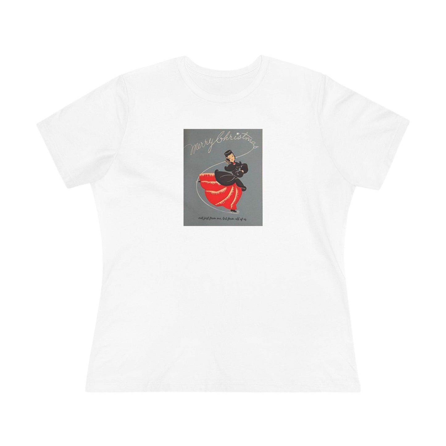 Ice Skating - Merry Christmas - Women's Softstyle Tee - Whippie's