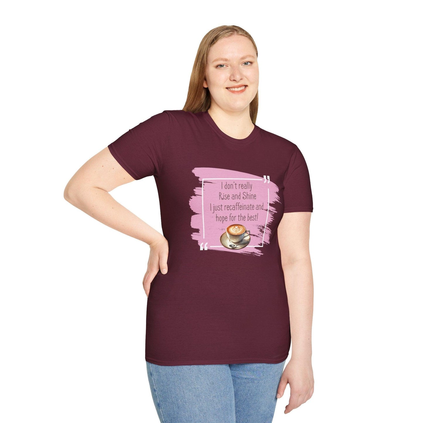 Recaffeinate & Hope Unisex Tee - But First, Coffee! ☕️💖 - Whippie's