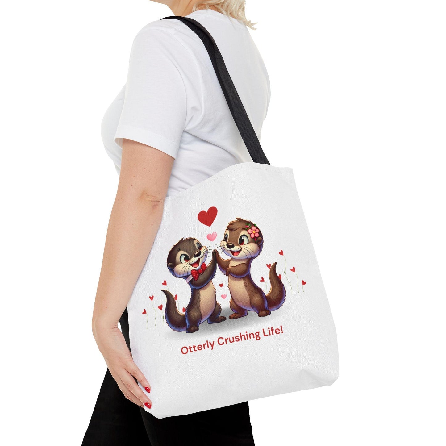 Otterly Crushing Life! Tote Bag - Carry Your World, Otter Style 🦦💖 - Whippie's