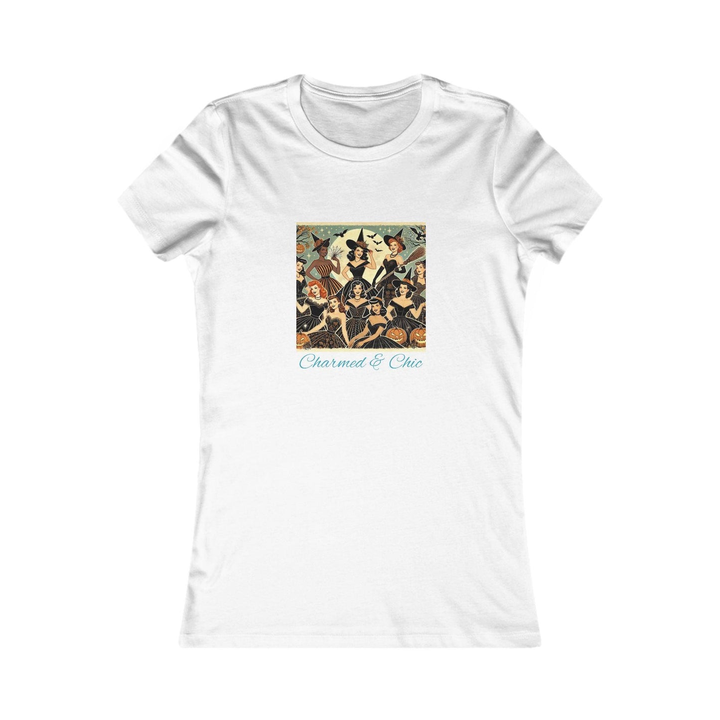 Charmed & Chic: Retro Witches Coven Women's Favorite Tee - Spellbinding Style! 🧙♀️✨ - Whippie's