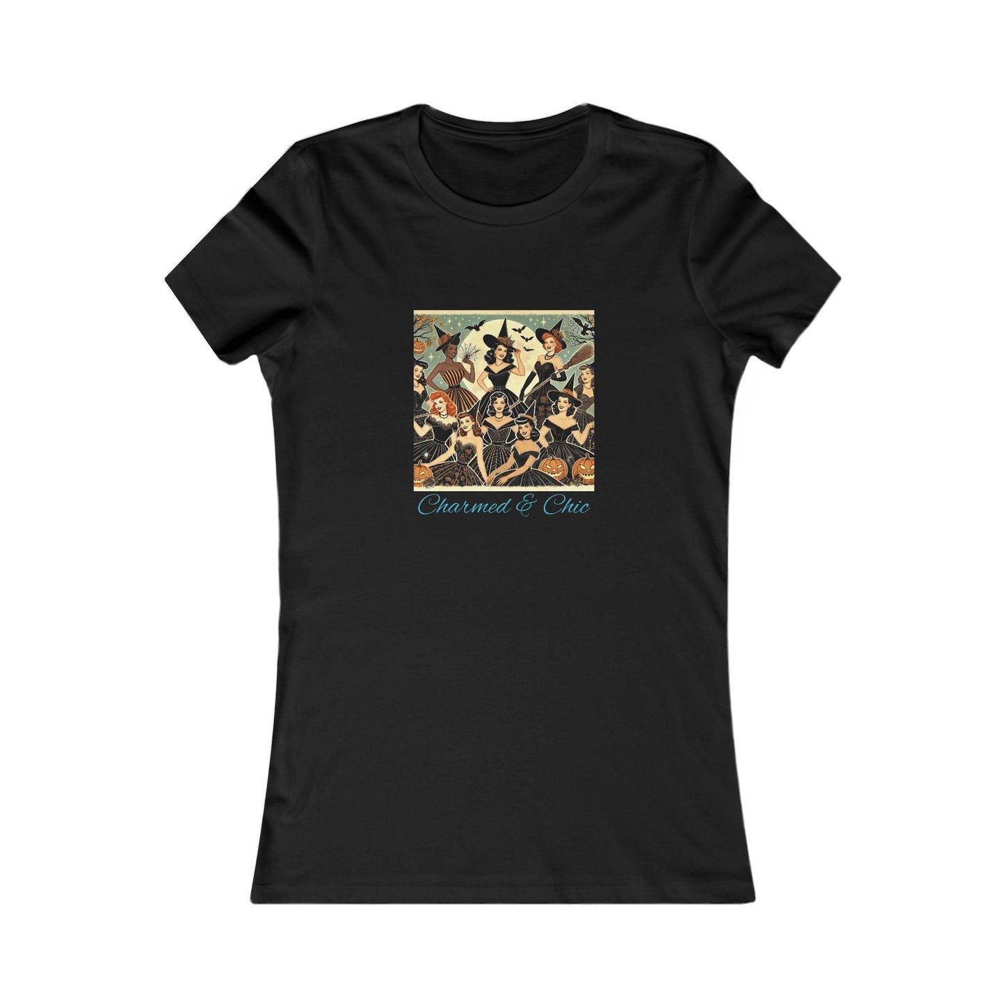 Charmed & Chic: Retro Witches Coven Women's Favorite Tee - Spellbinding Style! 🧙♀️✨ - Whippie's