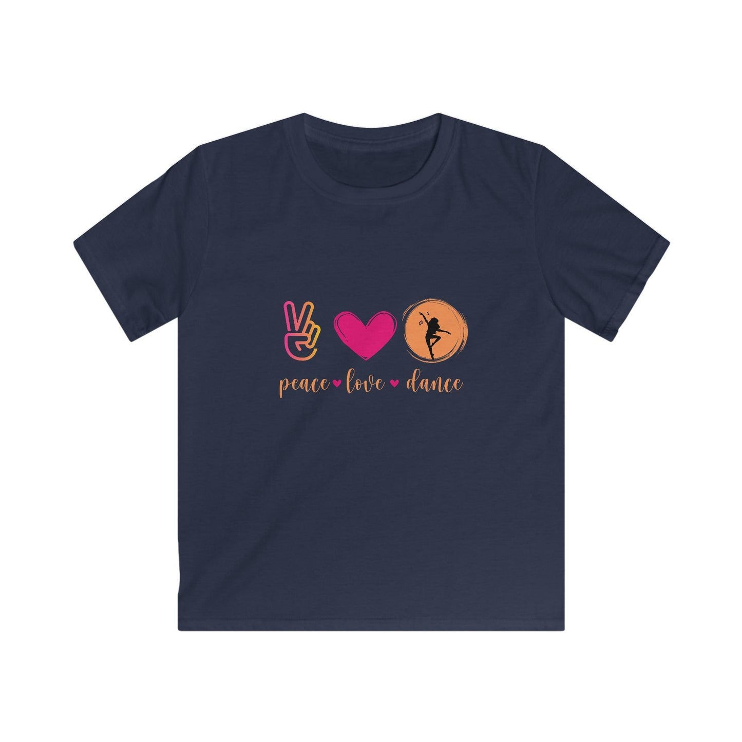 Peace, Love & Dance Youth Tee - ✌️❤️💃 Express Yourself Through Movement! 💃❤️✌️ - Whippie's