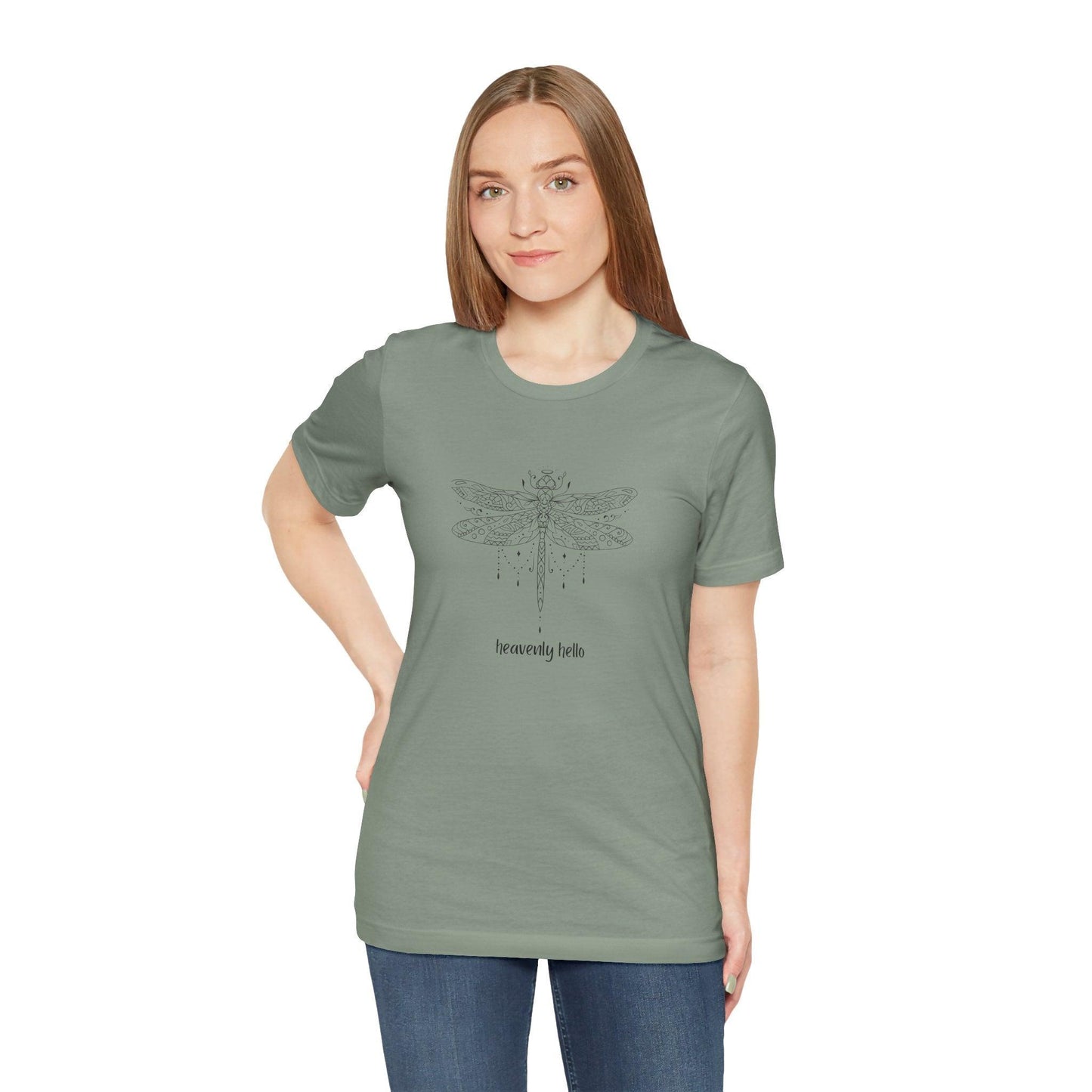 Heavenly Hello Unisex Jersey Tee - 🕊️ Carry a Piece of Heaven Close to Your Heart 🕊️ - Whippie's