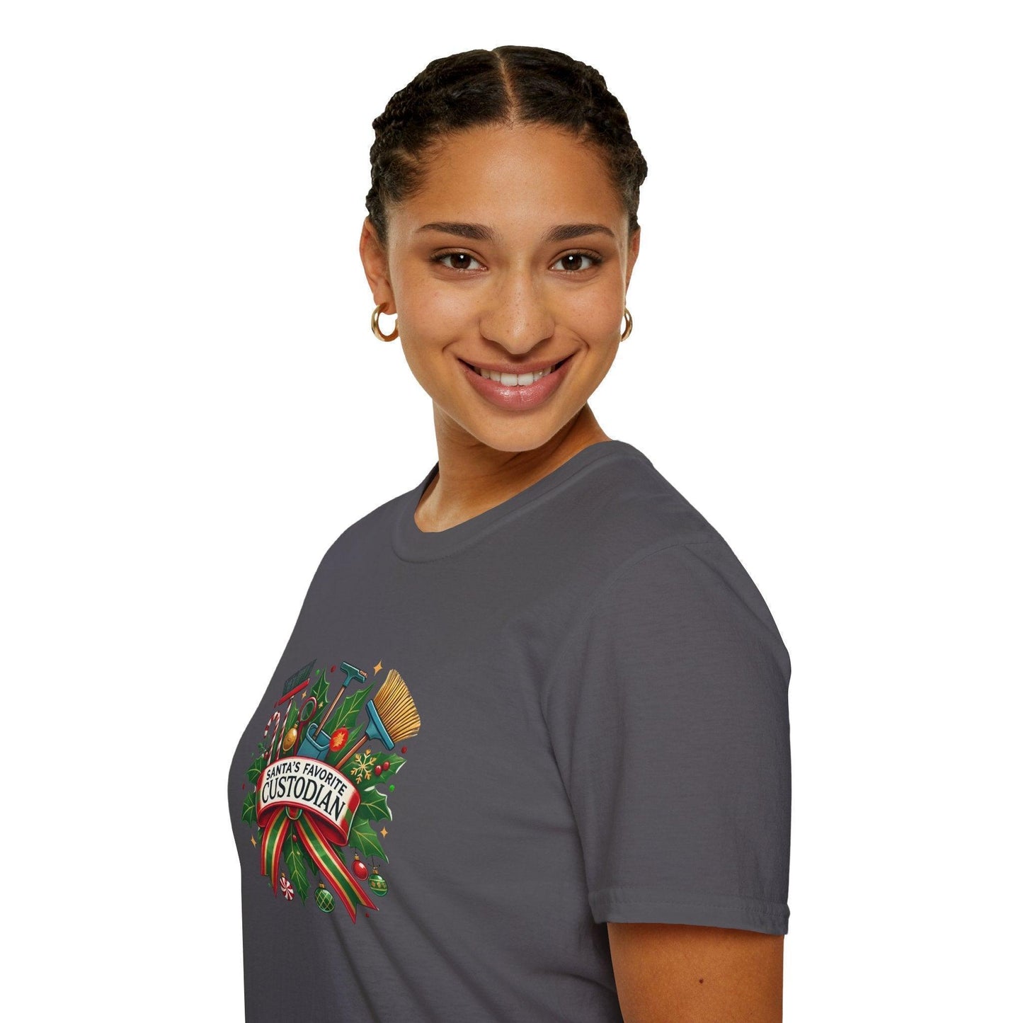 Santa's Favorite Custodian Unisex Tee 🧹🎅 - Whippie's
