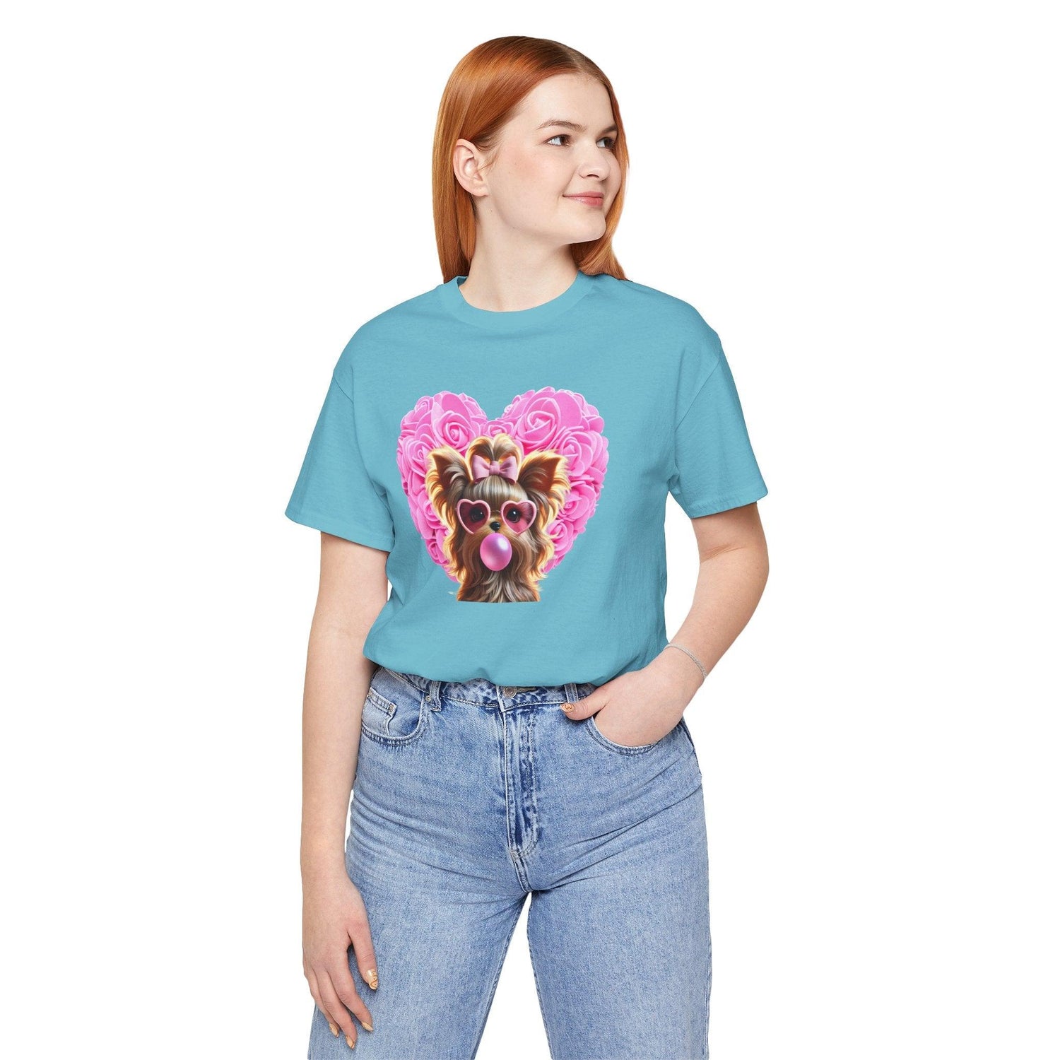 Yorkie Love Unisex Jersey Tee - ๐ Cuteness Overload! ๐ - Whippie's