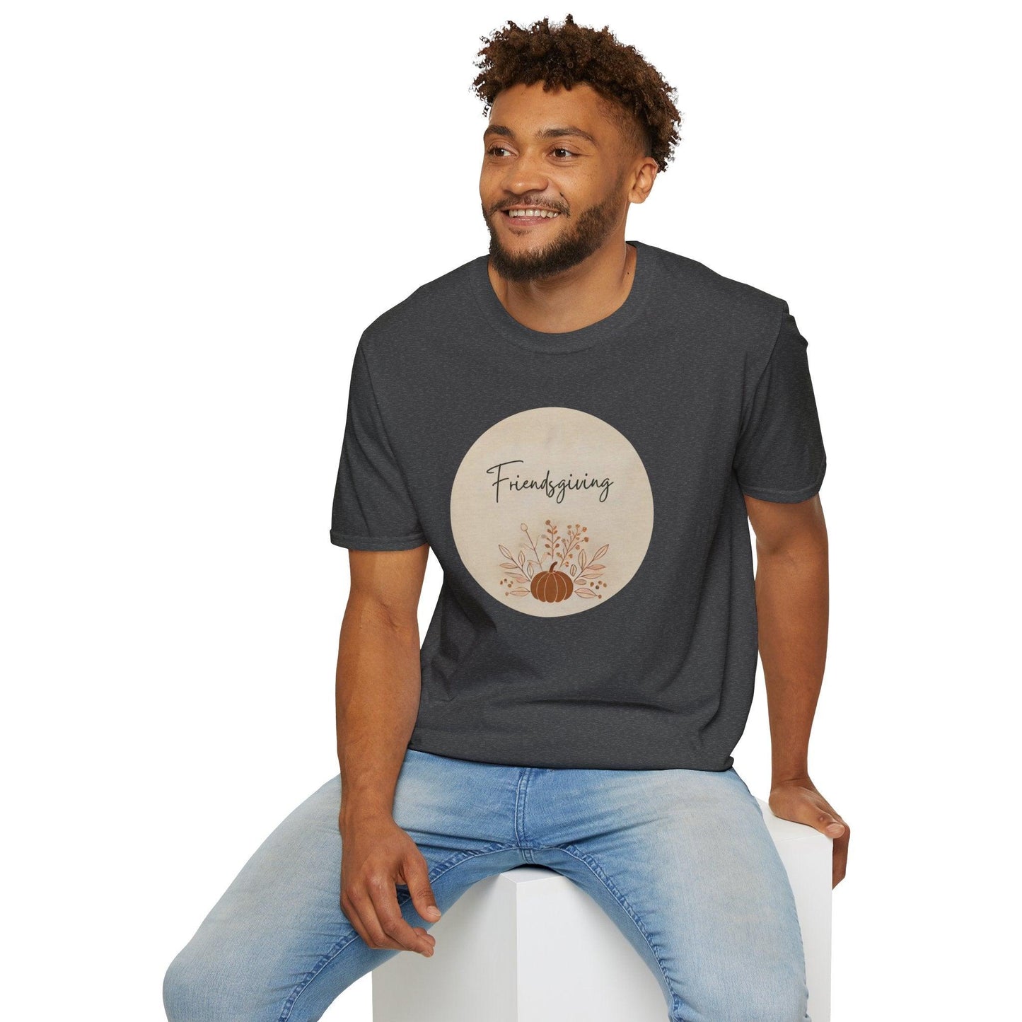 Friendsgiving Vibes - Gather & Give Thanks! 🍂🍁 - Unisex T-Shirt - Whippie's