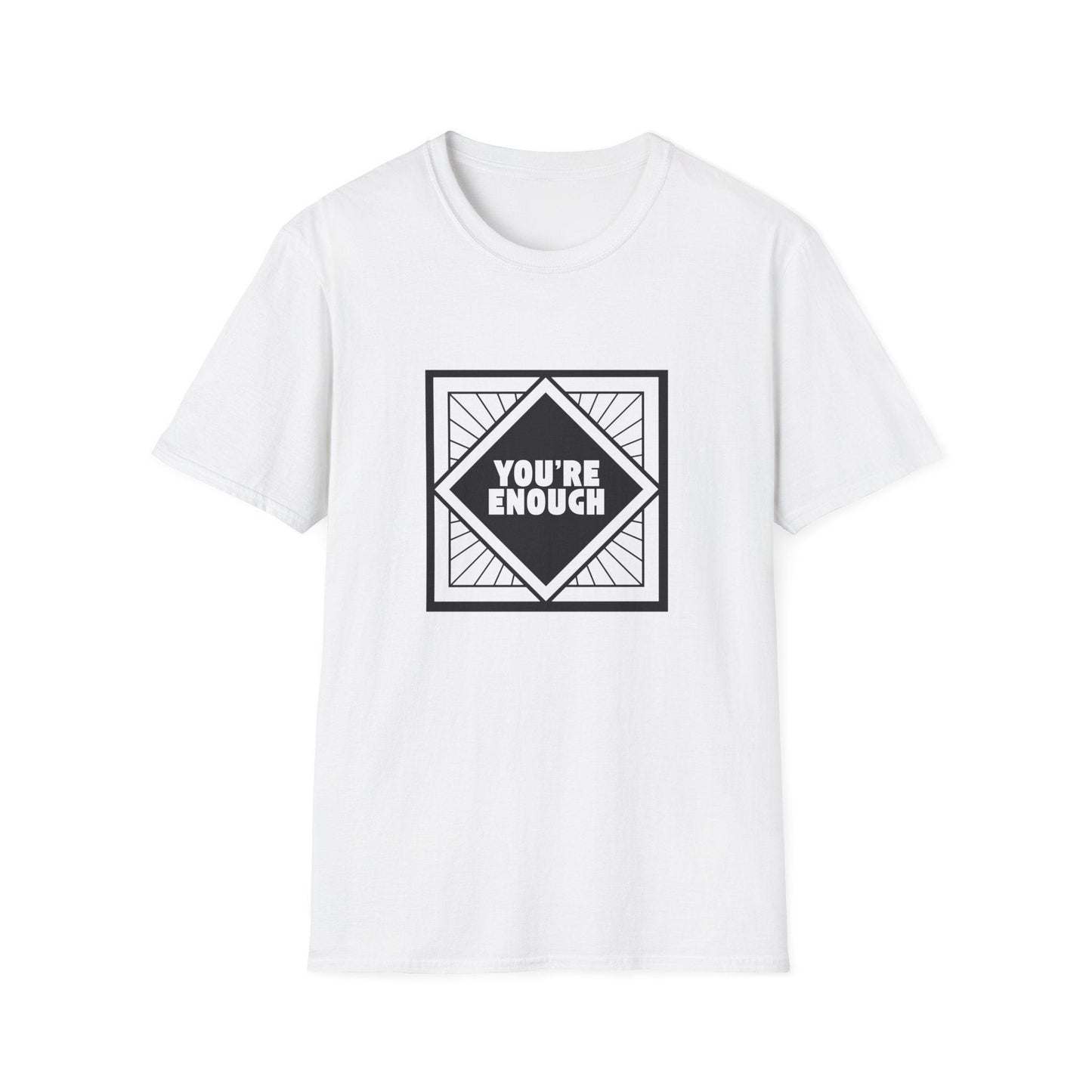 You're Enough - Simple Black Frame - Unisex T-Shirt - Whippie's