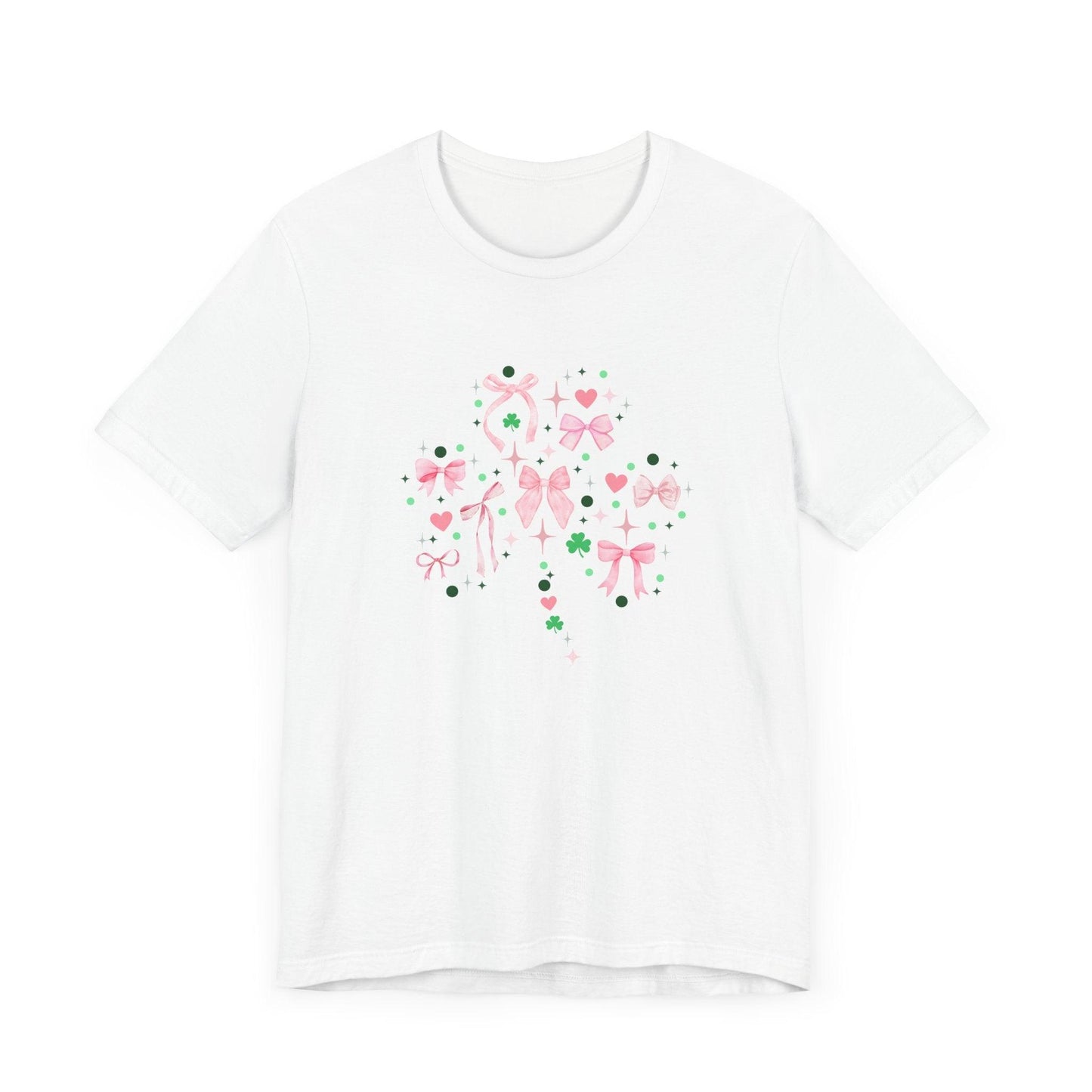 Shamrock Sparkle Unisex Jersey Tee - ☘️💖 Shine Bright this St. Patrick's Day! 💖☘️ - Whippie's