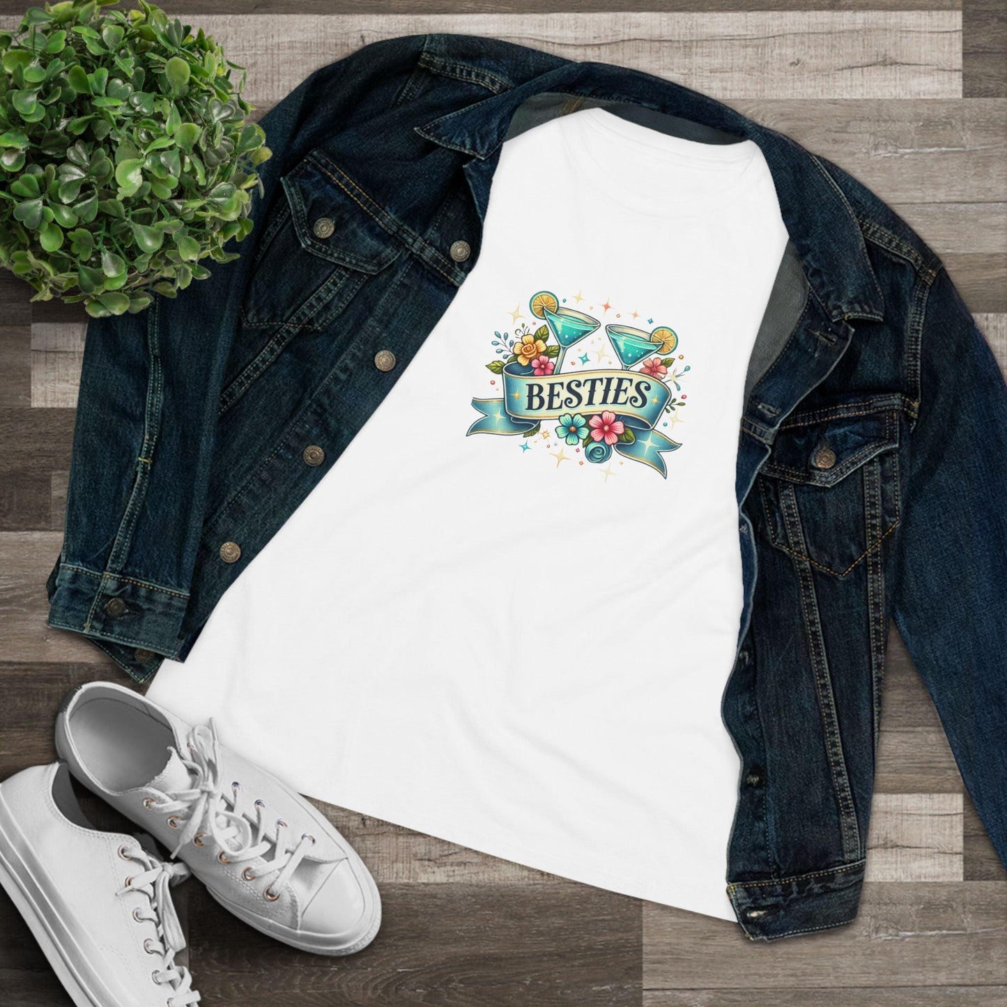 Besties - Two Cocktails - Women's Softstyle Tee - Whippie's