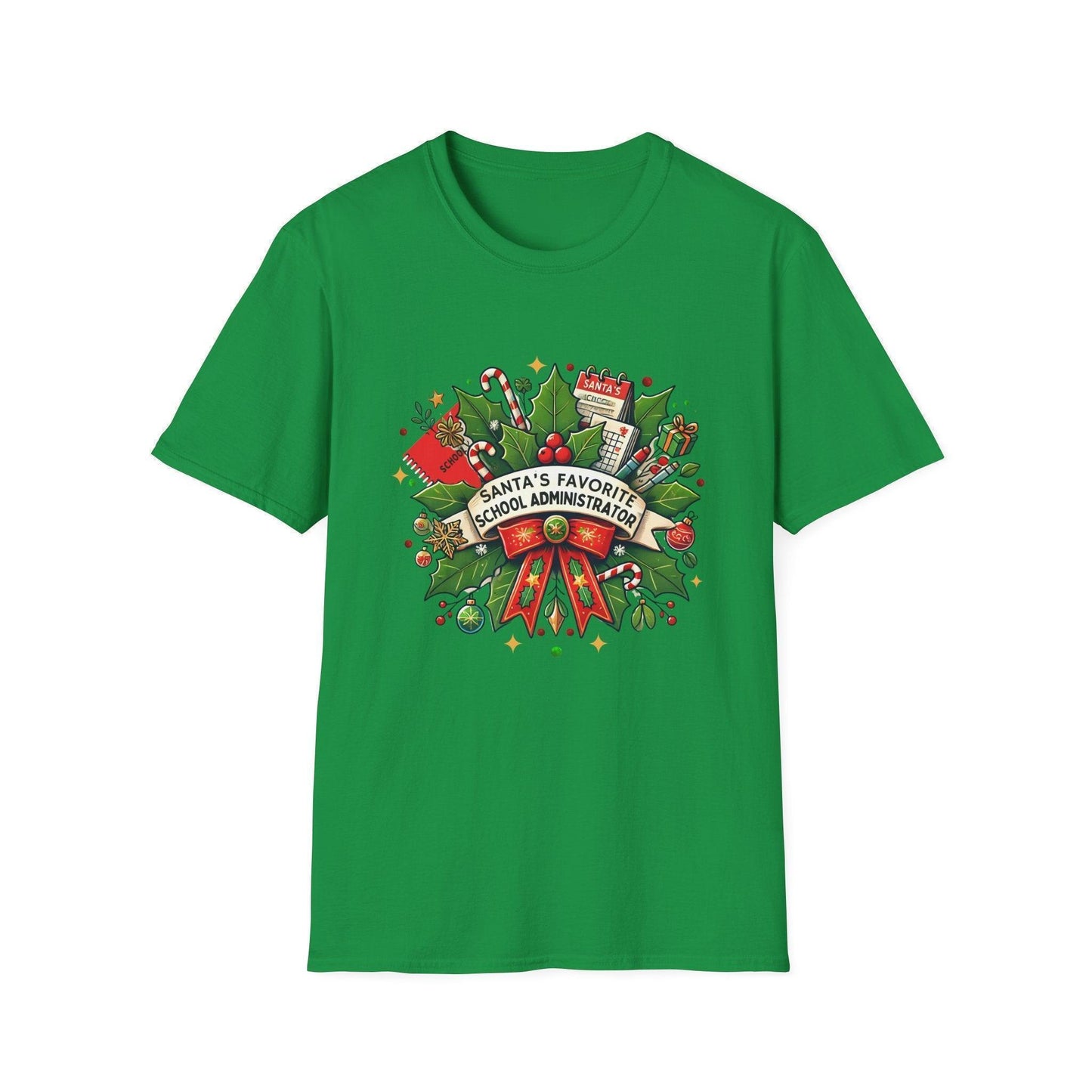 Santa's Favorite School Administrator Unisex Tee 🍎🎅 - Whippie's