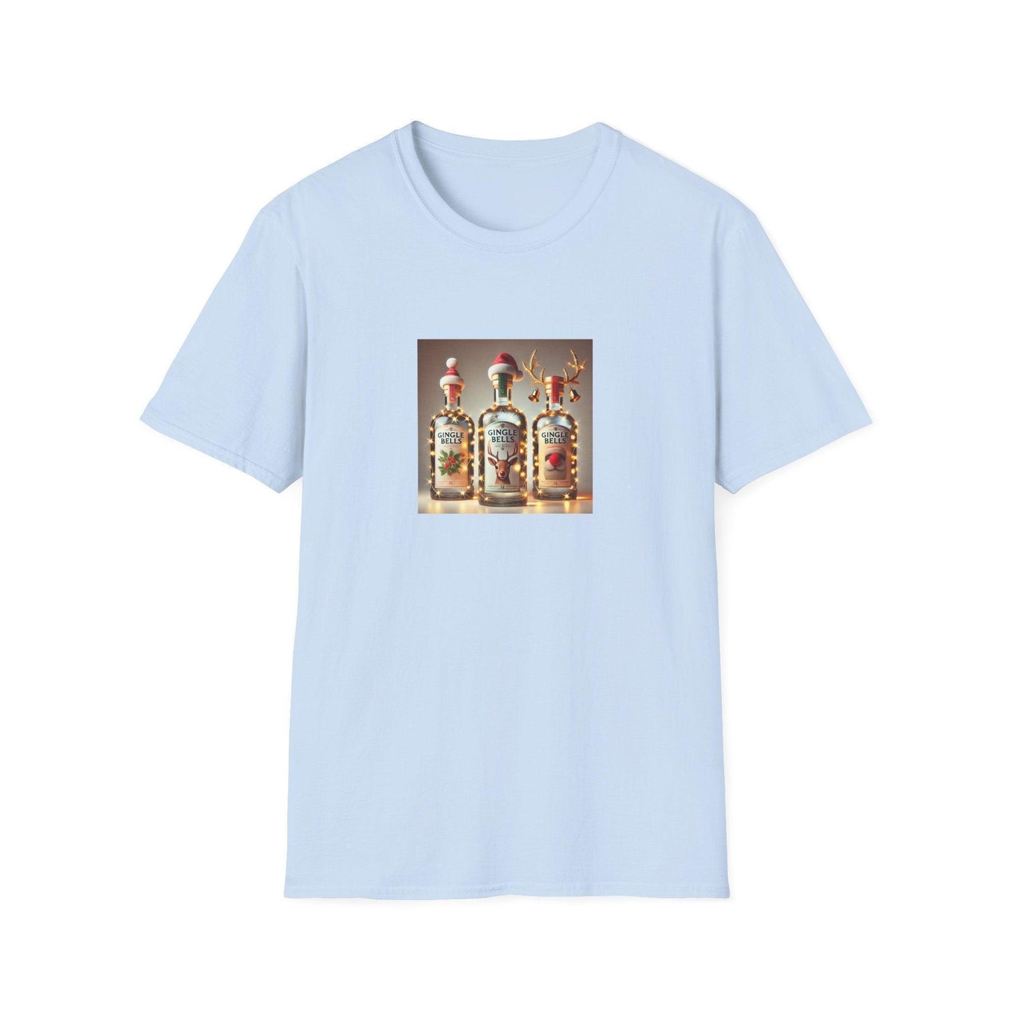 GINgle Bells! 🎄🎅🍸 - Unisex Softstyle T-shirt - Whippie's