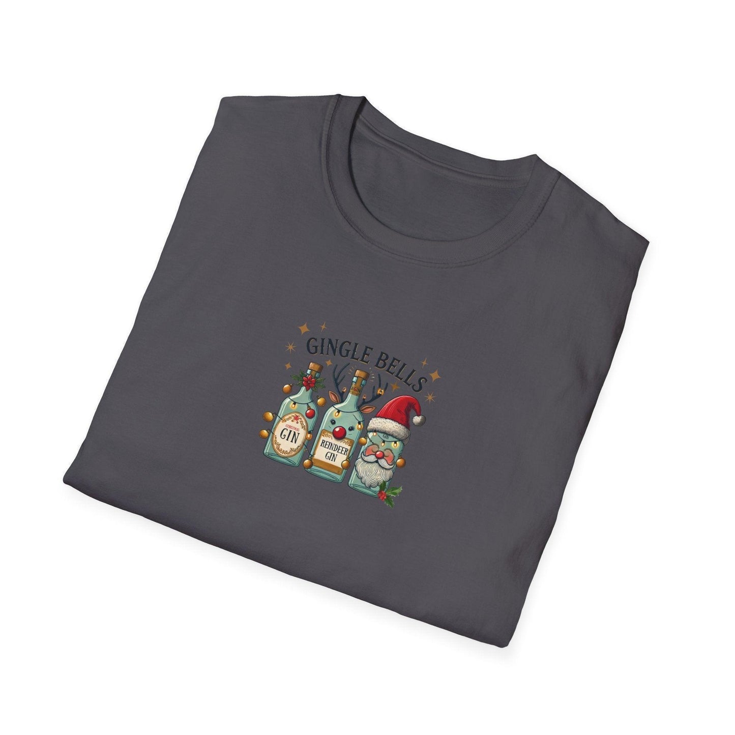 Gingle Bells, Gin All the Way! 🎄🎅🍸 - Unisex Softstyle T-shirt - Whippie's