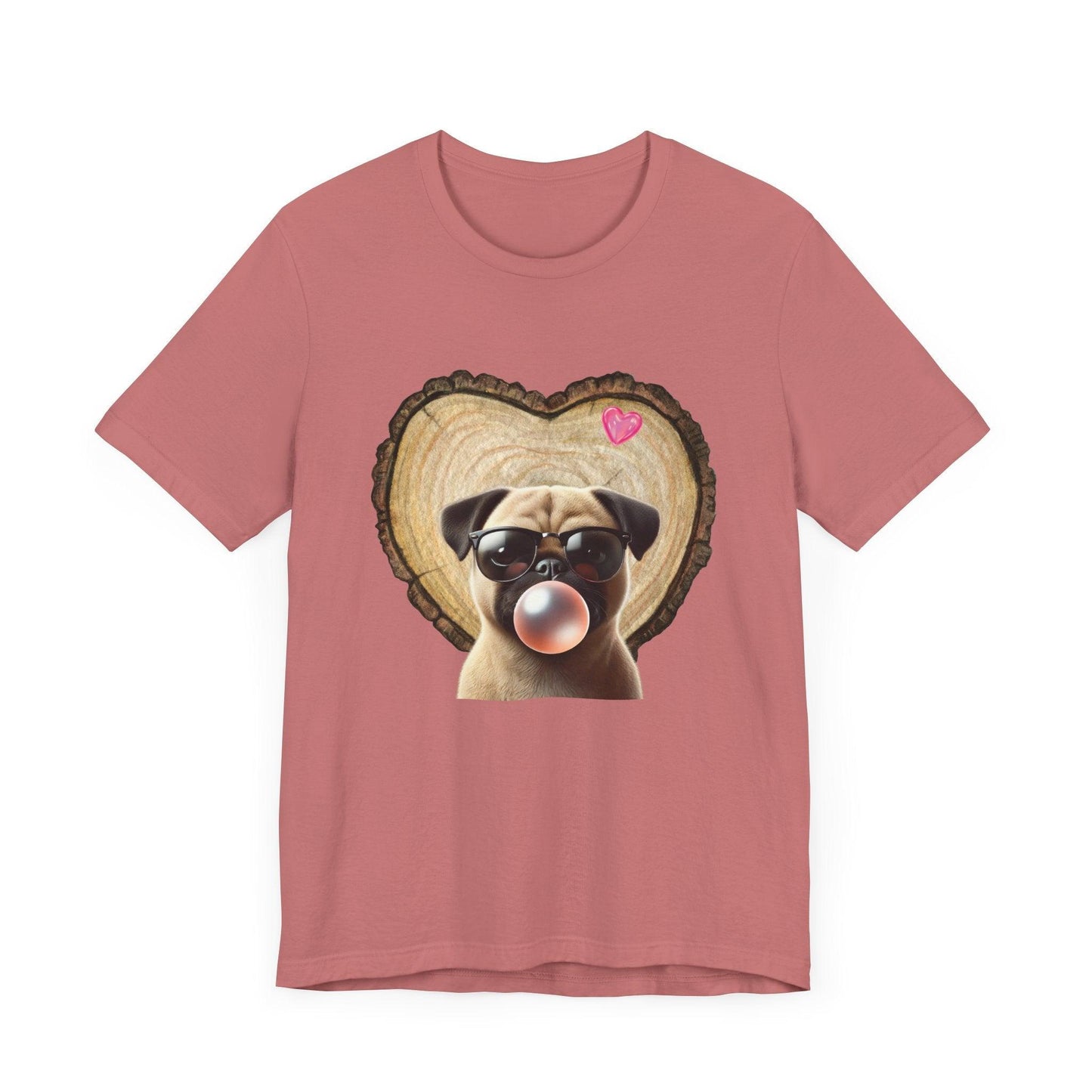 Pug Love - Unisex Jersey Tee - 🐶💕 Spread the Love with a Bubbly Pug! 💕🐶 - Whippie's