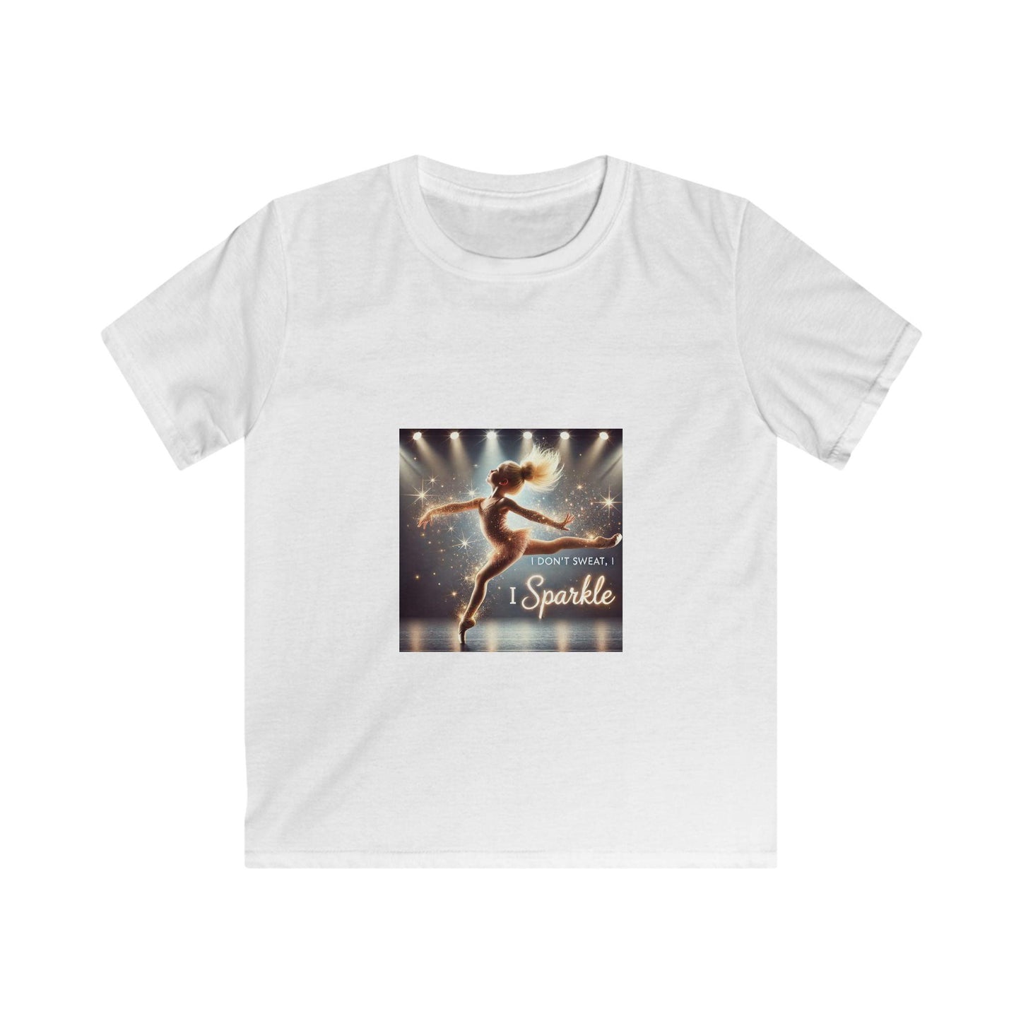 I Don't Sweat, I Sparkle (Blonde Girl) ✨ Youth T-Shirt - Whippie's