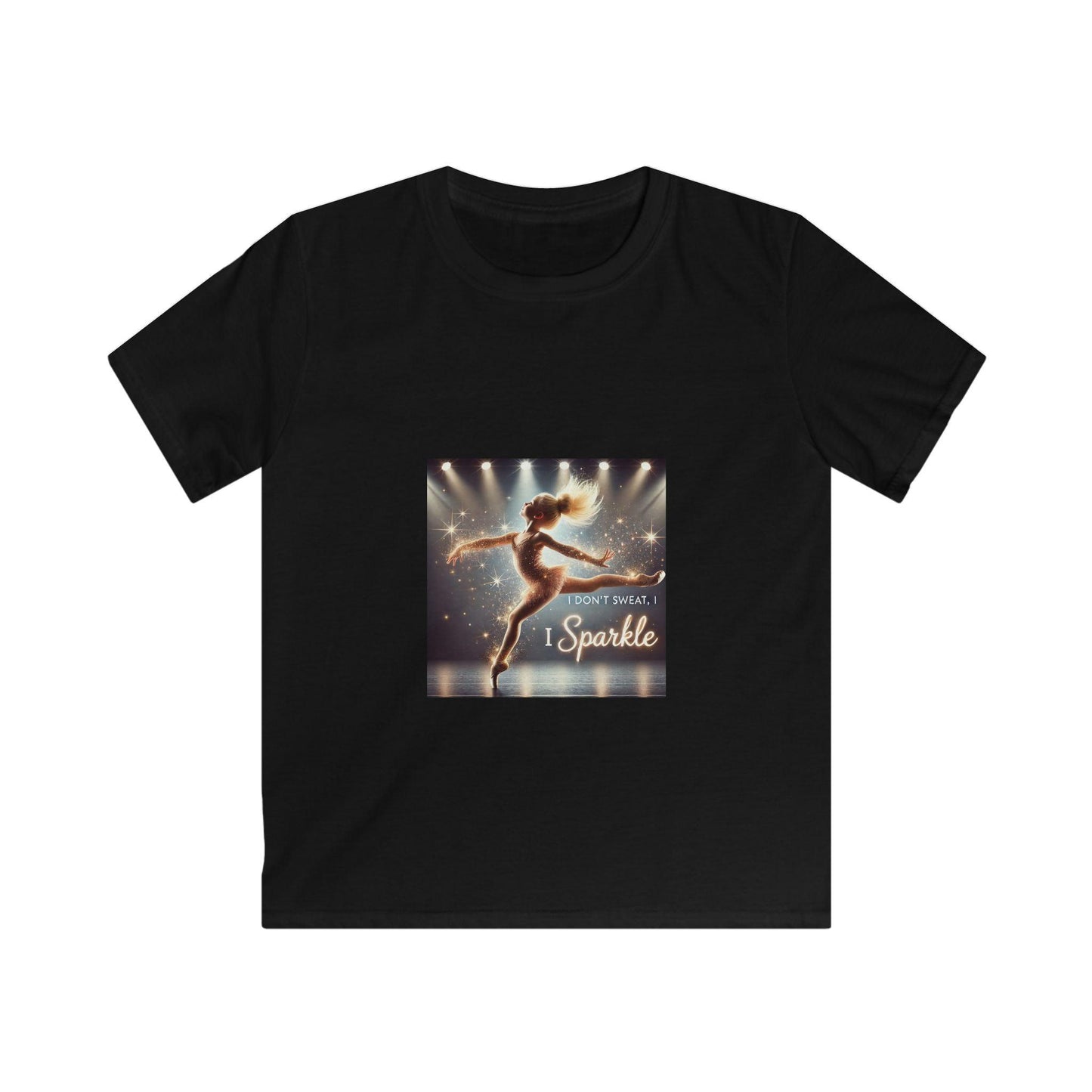 I Don't Sweat, I Sparkle (Blonde Girl) ✨ Youth T-Shirt - Whippie's
