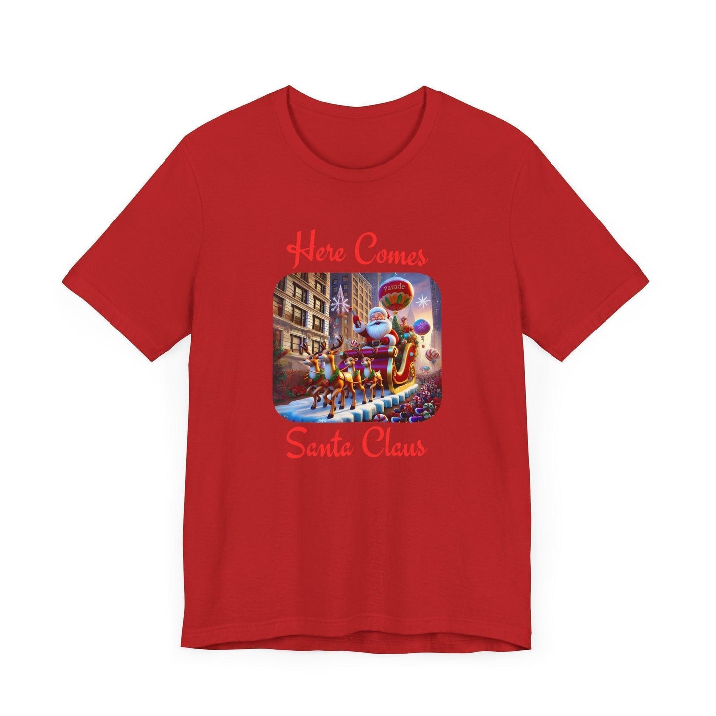 🎅 Here Comes Santa Claus 🎄 Unisex Jersey Tee ✨ - Whippie's