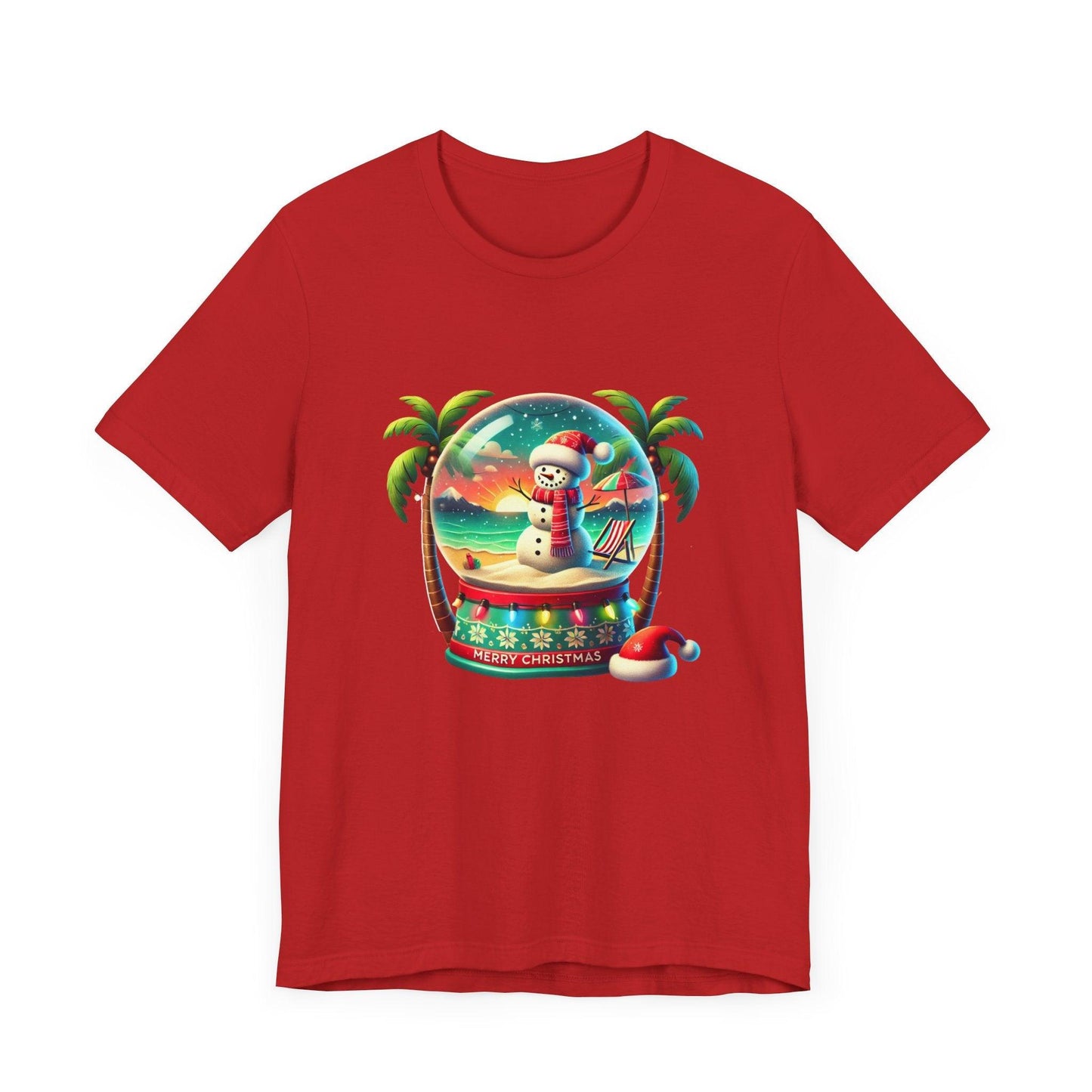 Tropical Christmas Paradise: Merry Christmas Unisex Jersey Short Sleeve Tee - Whippie's