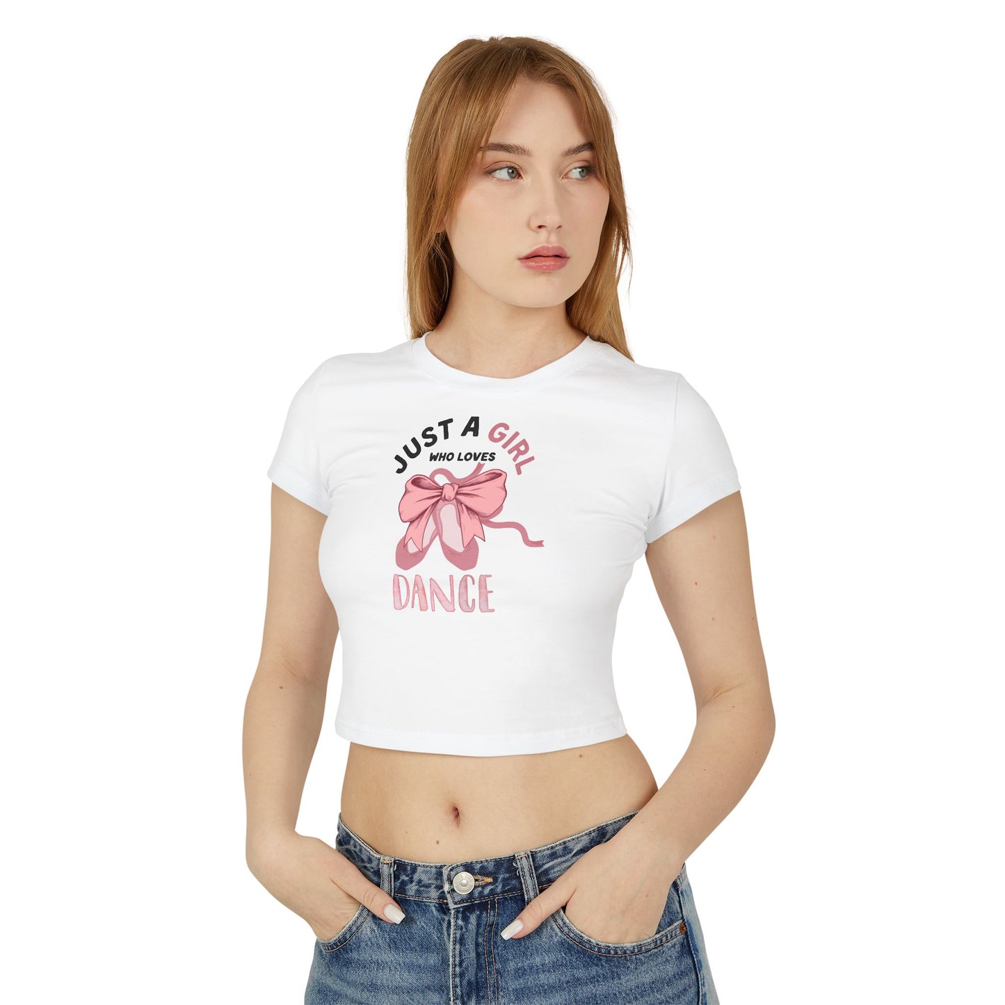 Just a Girl Who Loves... Graphic Women's Baby Tee | Choose Your Passion ๐ - Personalizable - Whippie's