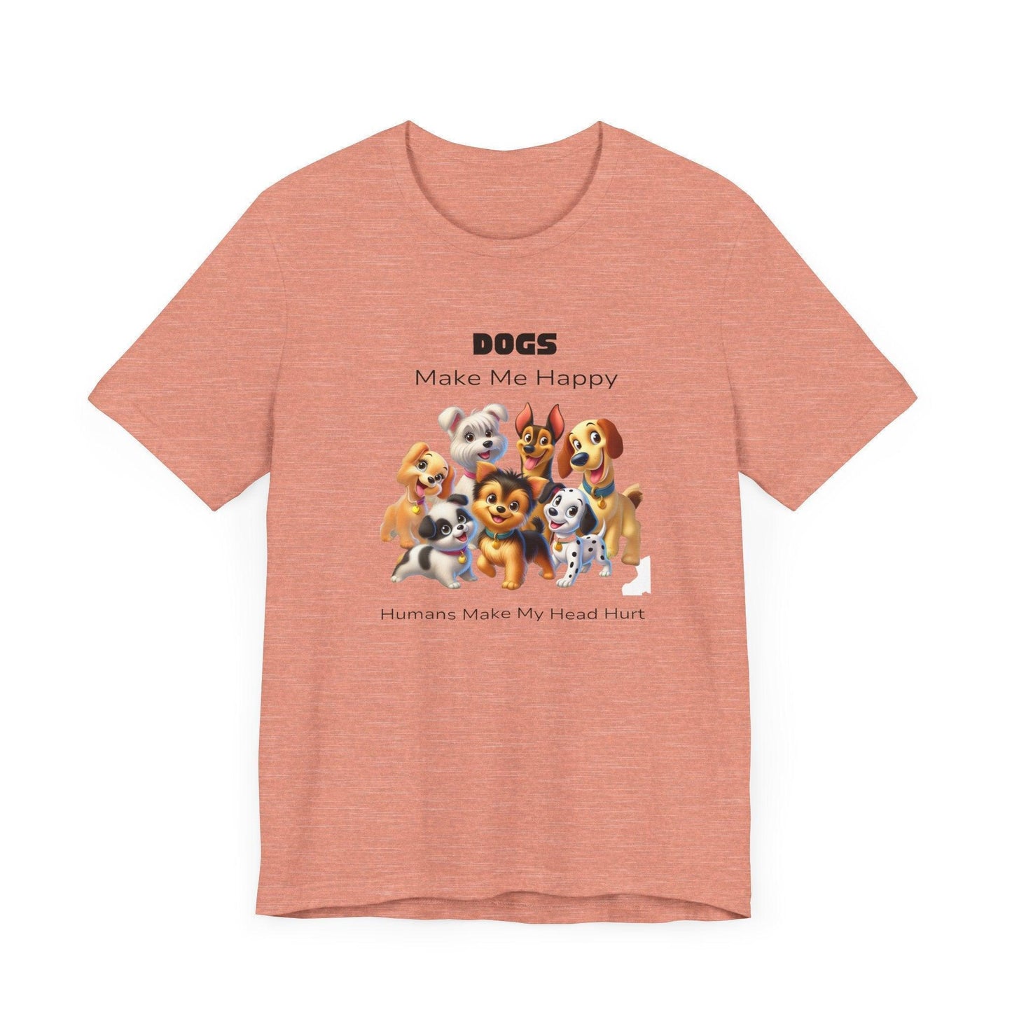 🐶 Dogs Make Me Happy 😊 Unisex Jersey Tee ✨ Pawsitive vibes only! 🐾 - Whippie's