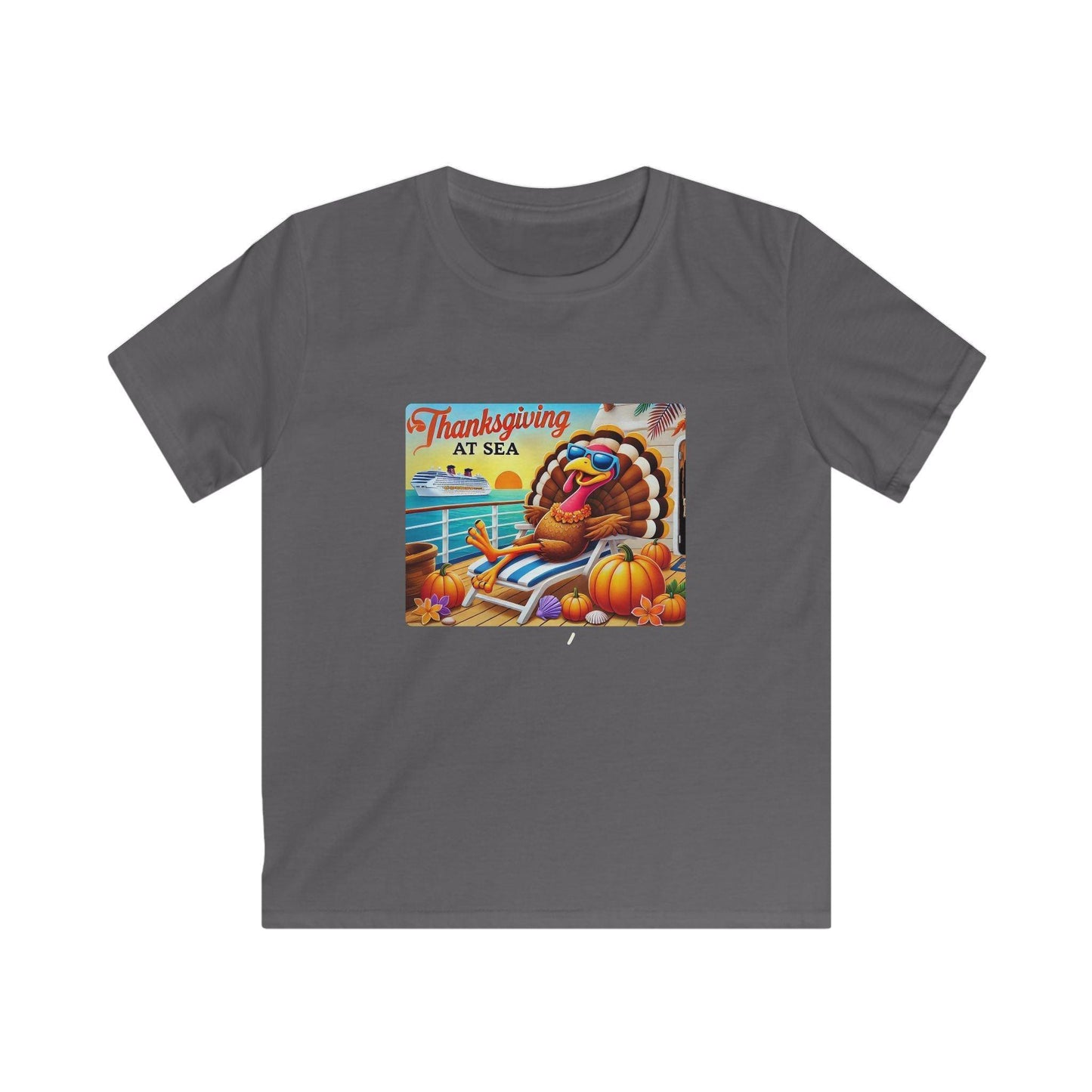Turkey on a Cruise Kids' Tee! 🛳️🍂 (He's on vacation! 😂) - Whippie's