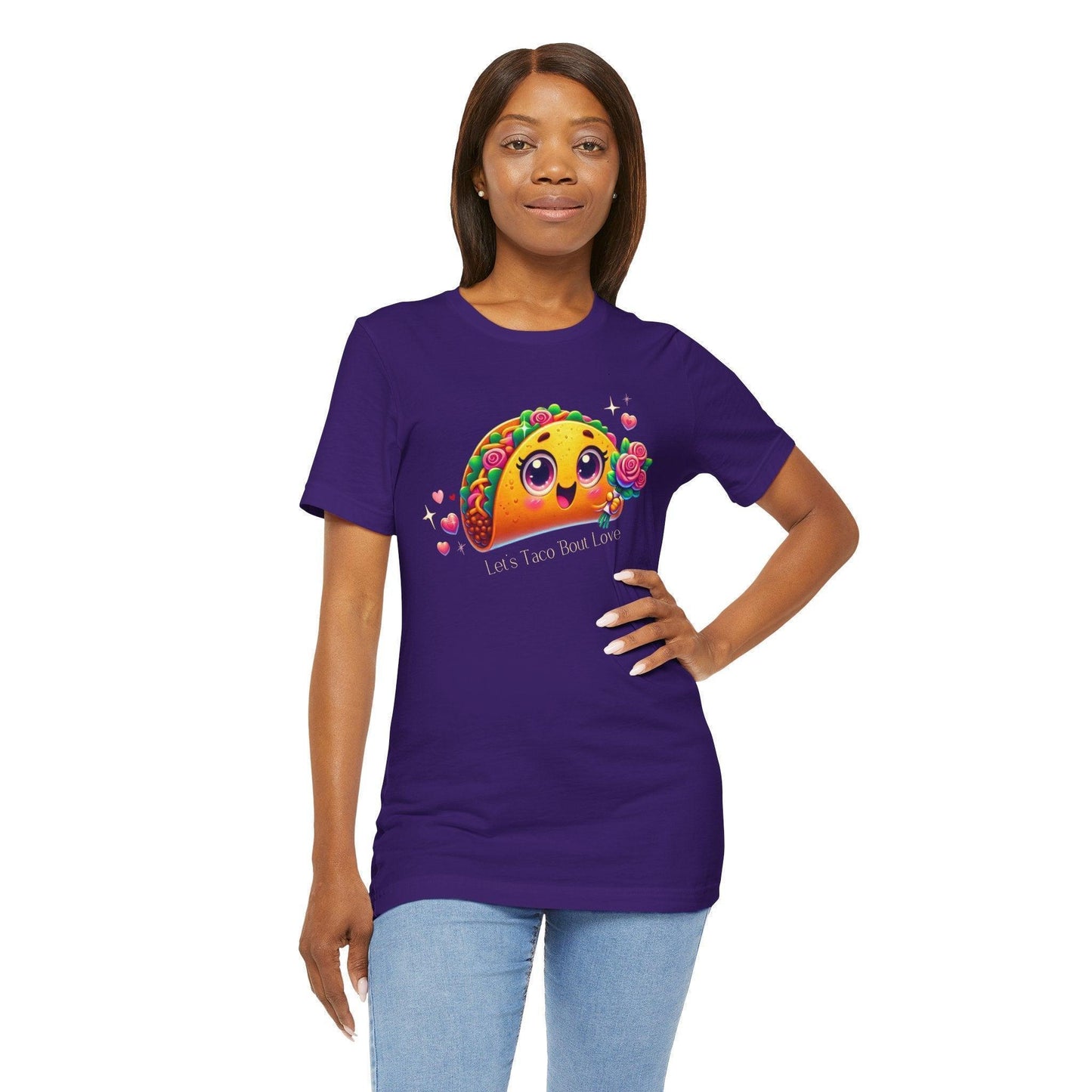 🌮 Let's Taco 'Bout Love 💖 Unisex Jersey Tee ✨ Spread the love this Valentine's Day! - Whippie's