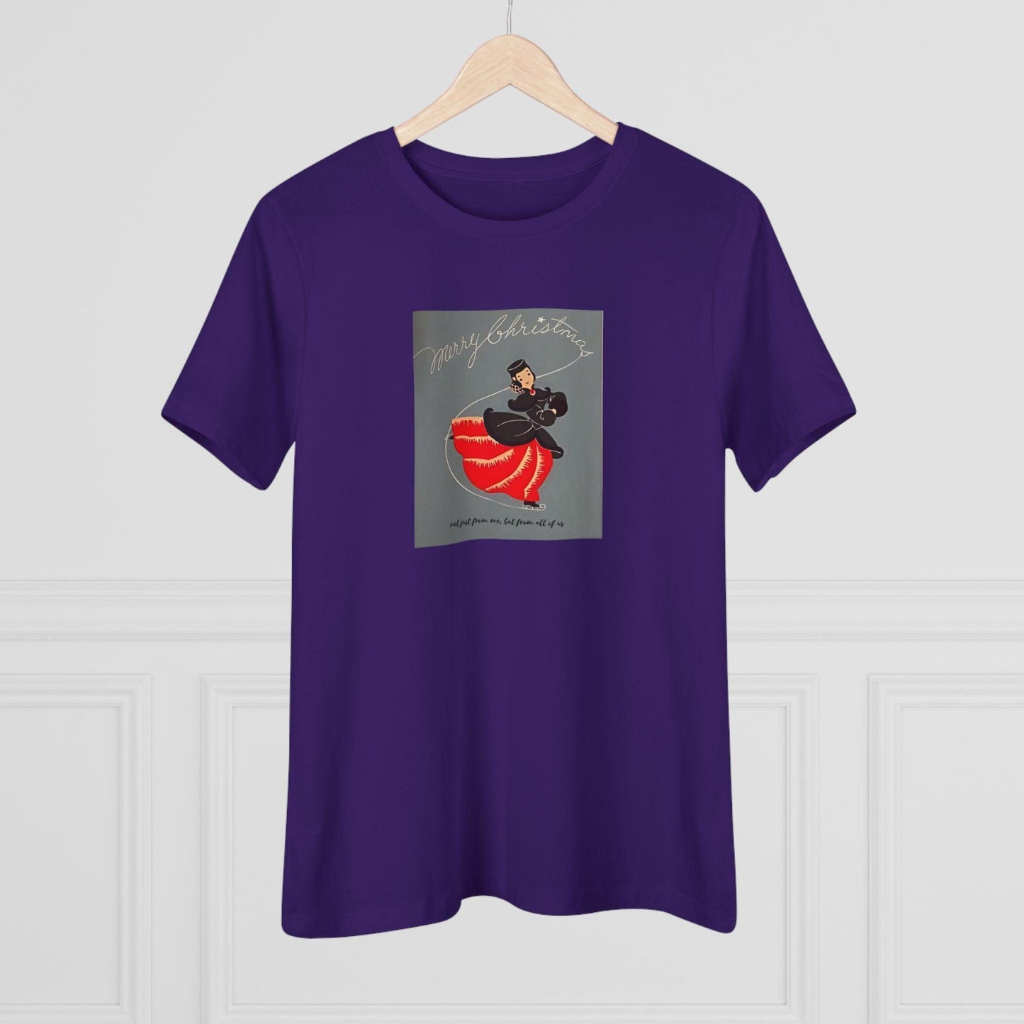 Ice Skating - Merry Christmas - Women's Softstyle Tee - Whippie's