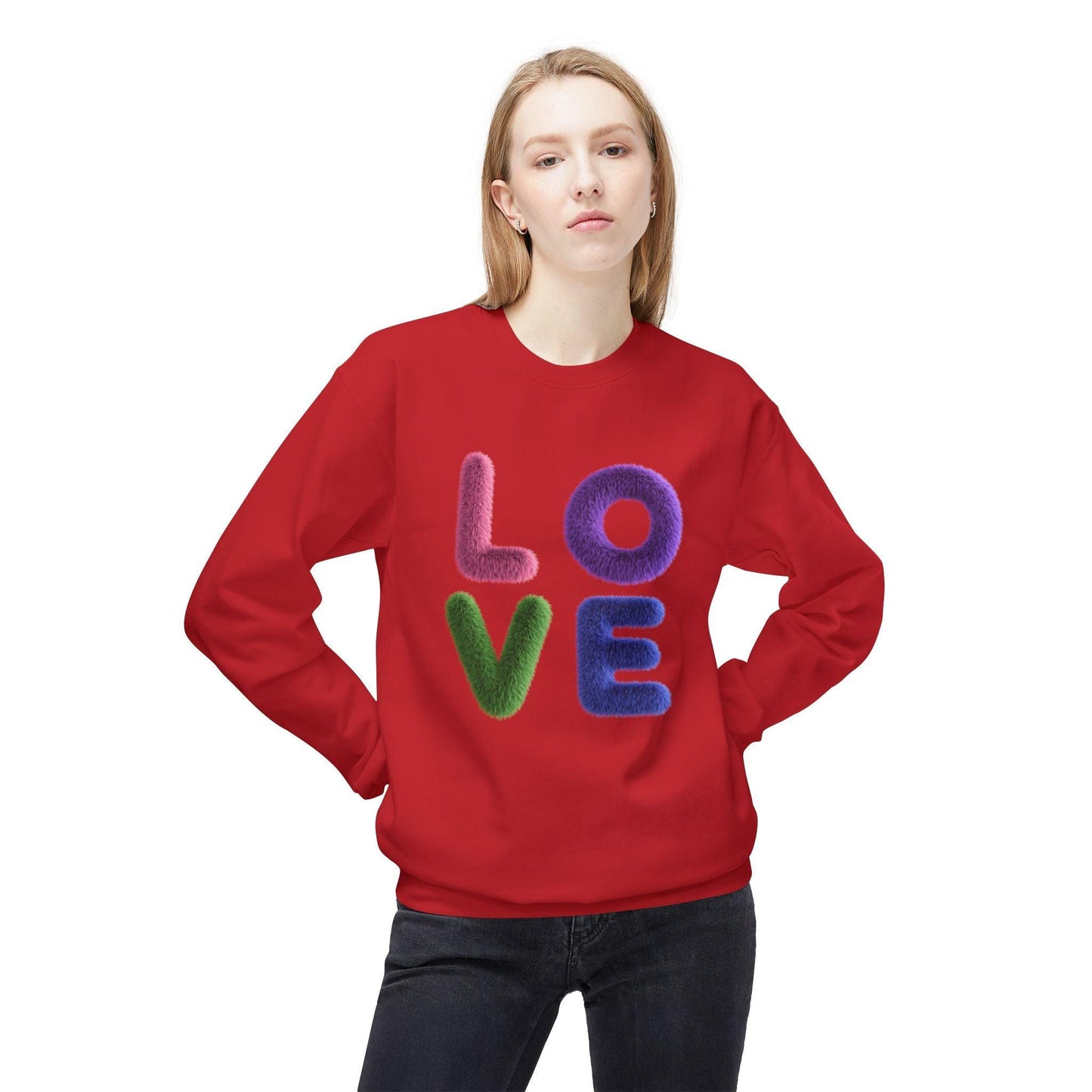 Fuzzy Love - Unisex Fleece Sweatshirt - Spread the Love ❤️ - Whippie's