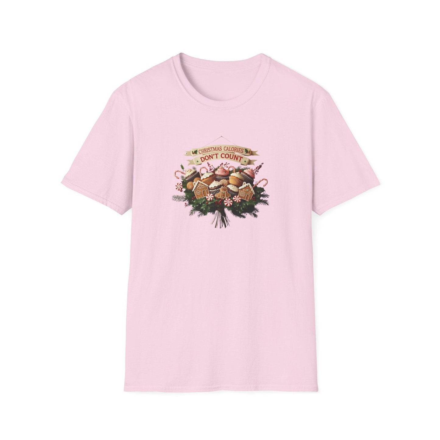 Christmas Calories Don't Count 🎅🎄 - Unisex Softstyle T-Shirt 🍪🎁 - Whippie's