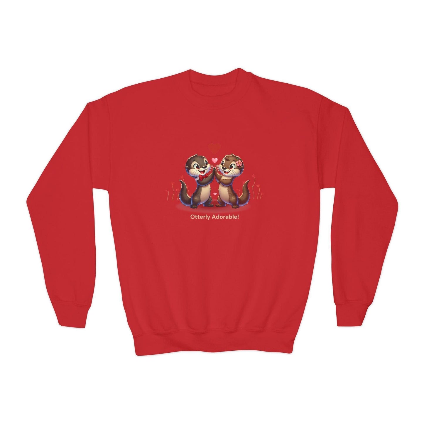 Otterly Adorable! Youth Crewneck Sweatshirt - Cute and Cozy 💖🦦 - Whippie's