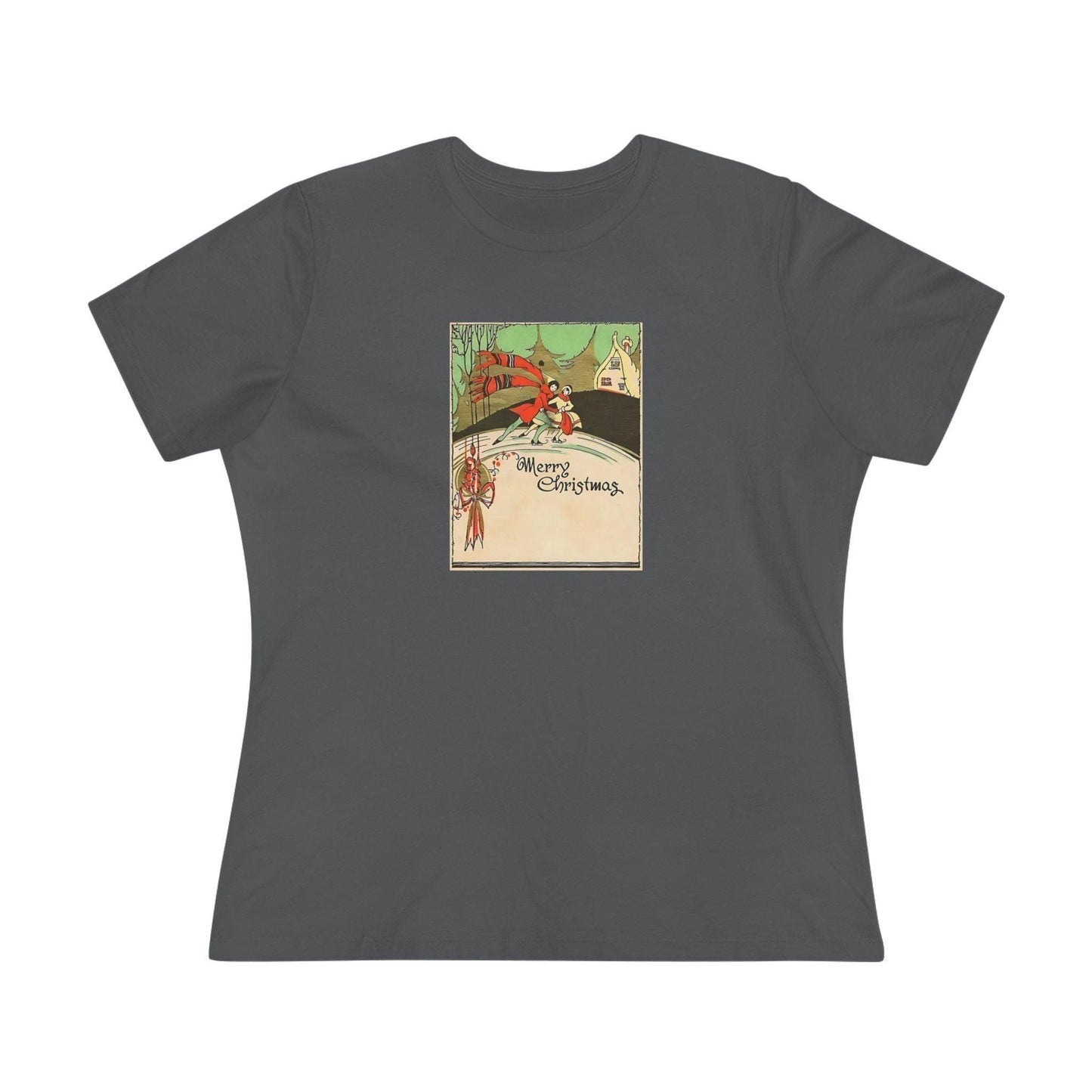 Merry Christmas - Ice Skating Couple - Women's Tee - Whippie's