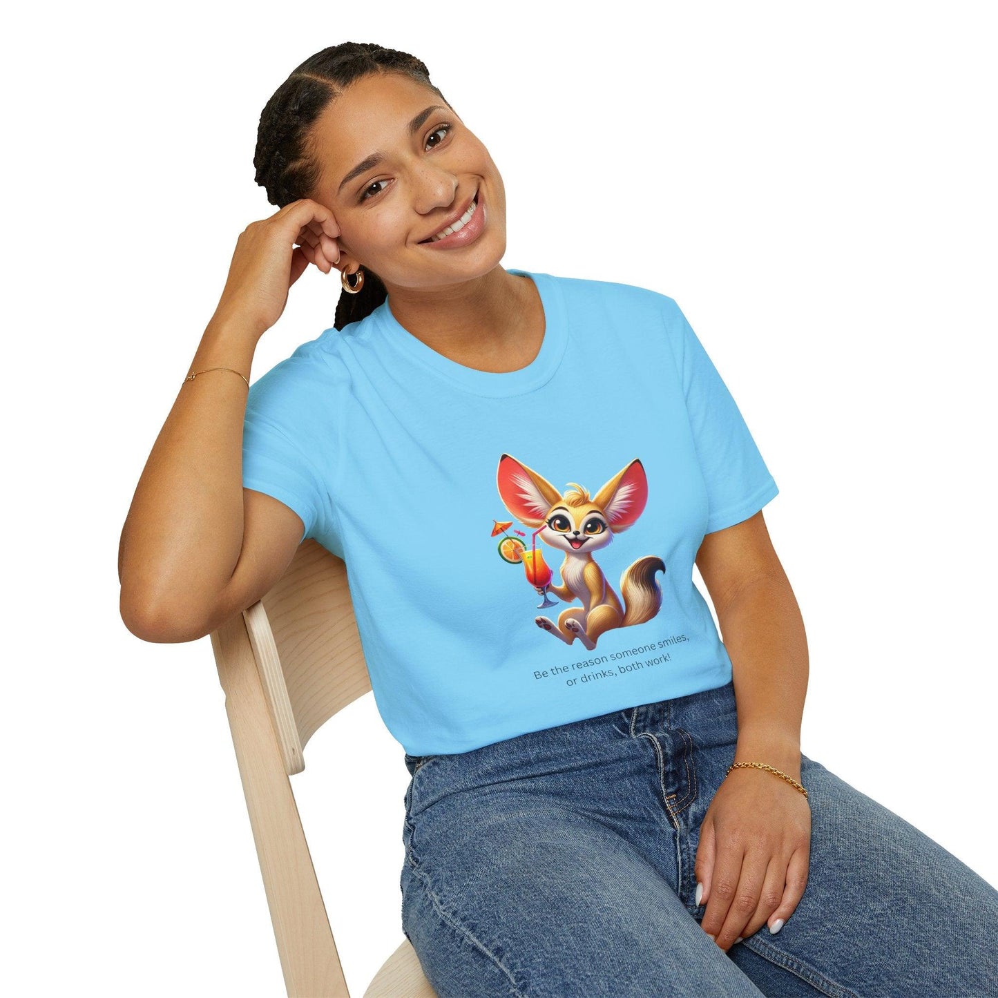 Fennec Fox Cocktail - Cheers to Good Times and Smiles! š¦šø Unisex T-shirt - Whippie's