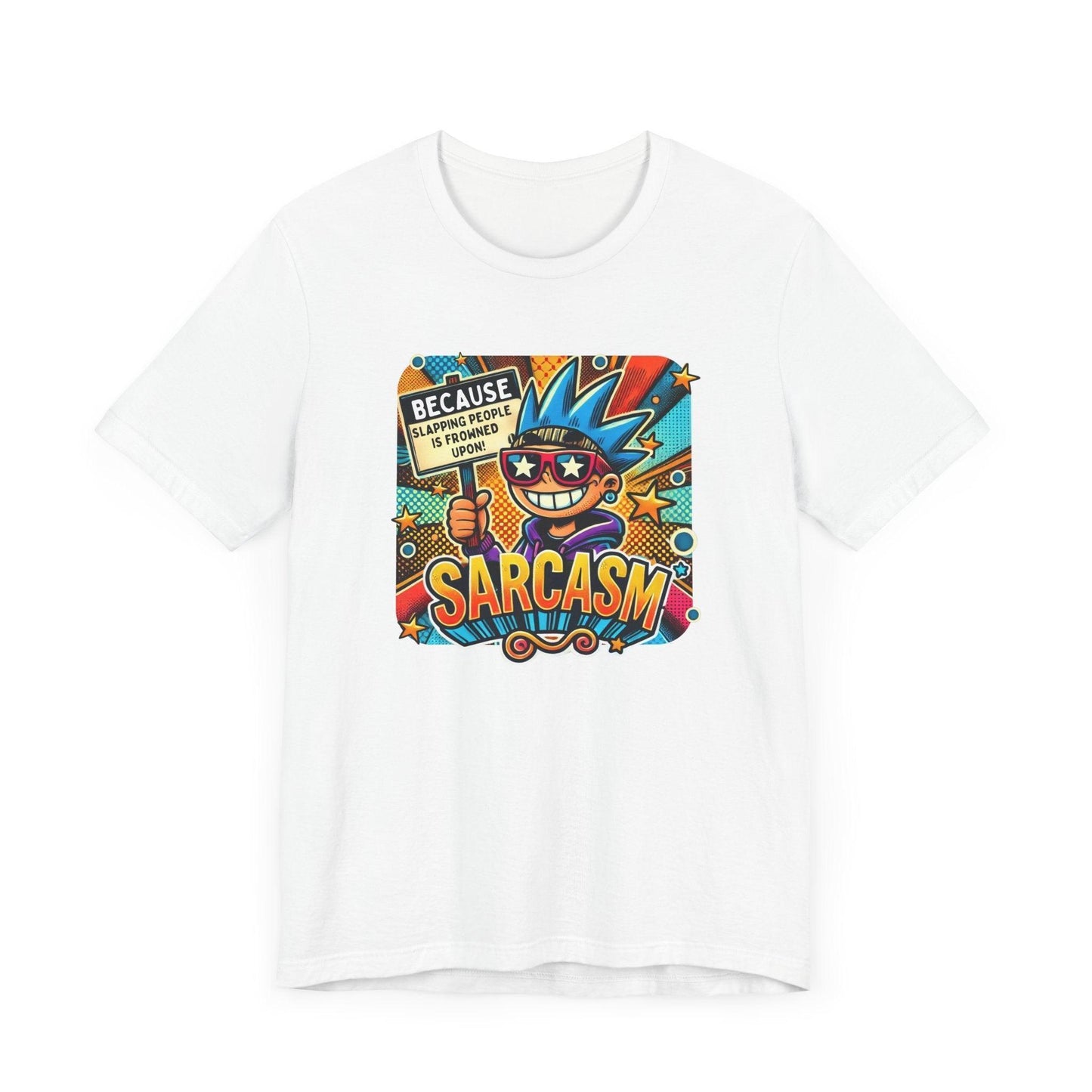 🎭 Sarcasm: It's Better Than Slapping 😉 Unisex Jersey Tee ✨ - Whippie's