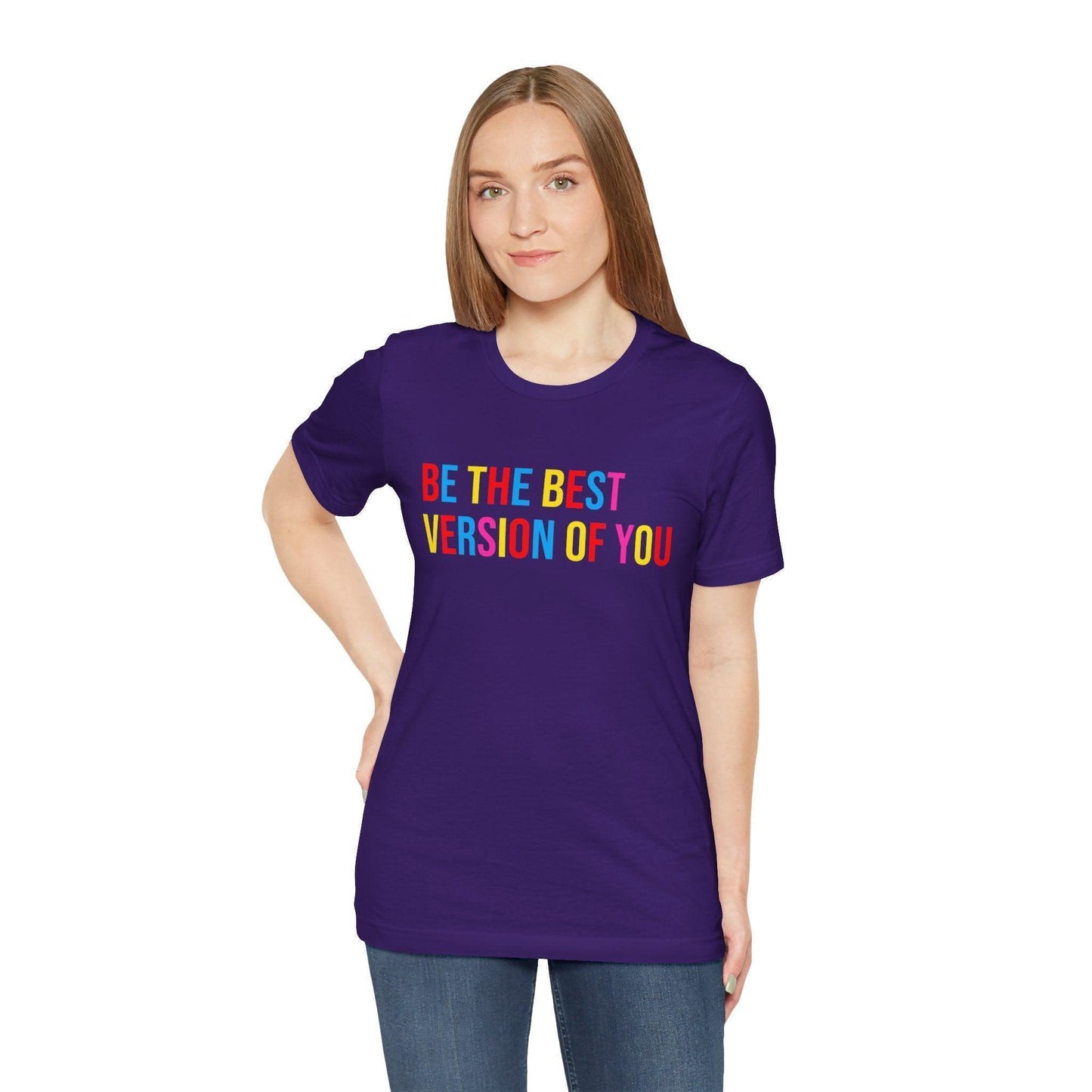 ✨ BE THE BEST VERSION OF YOU ✨ Unisex Jersey Tee 🌈 - Whippie's