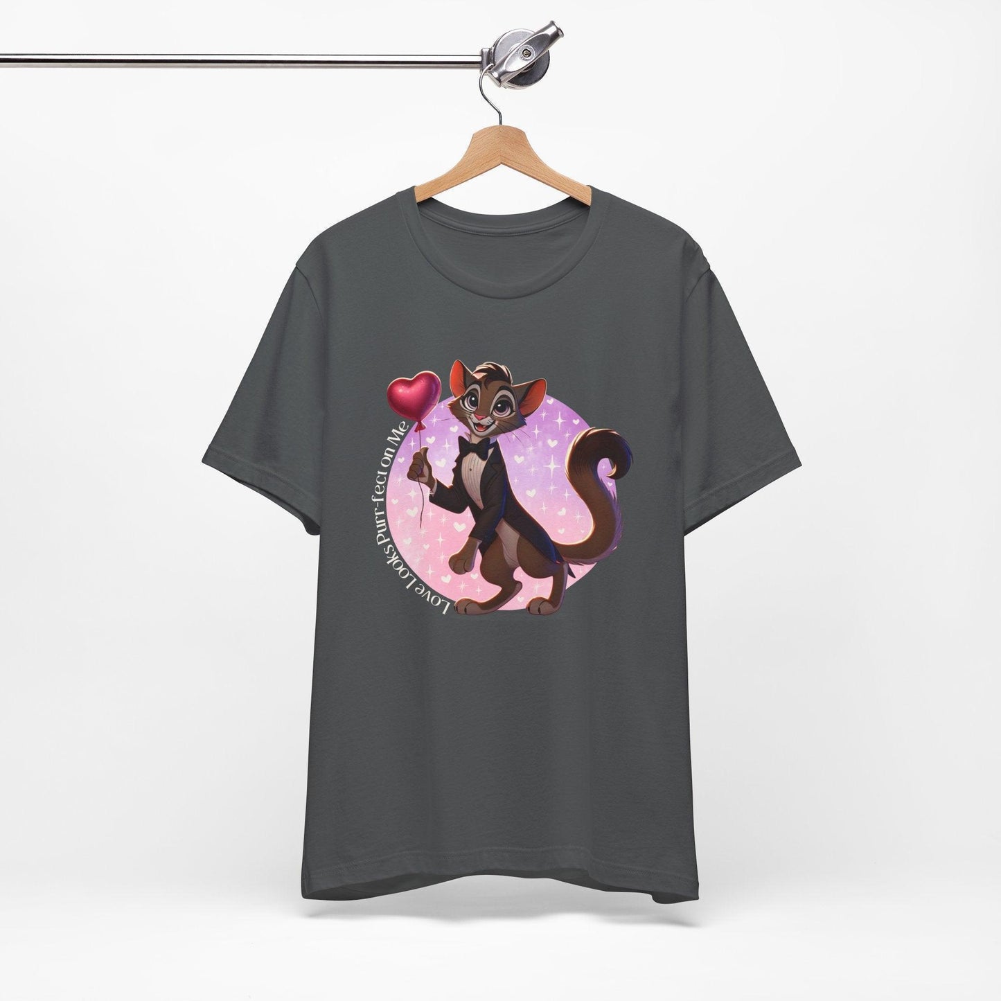 💖 Love Looks Purr-fect on Me 😻 Unisex Jersey Tee ✨ Feline fine and ready to shine! - Whippie's