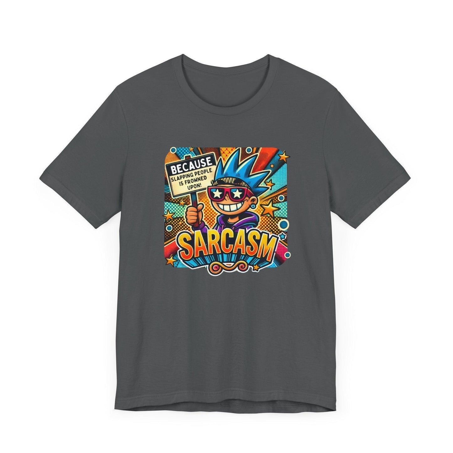 🎭 Sarcasm: It's Better Than Slapping 😉 Unisex Jersey Tee ✨ - Whippie's