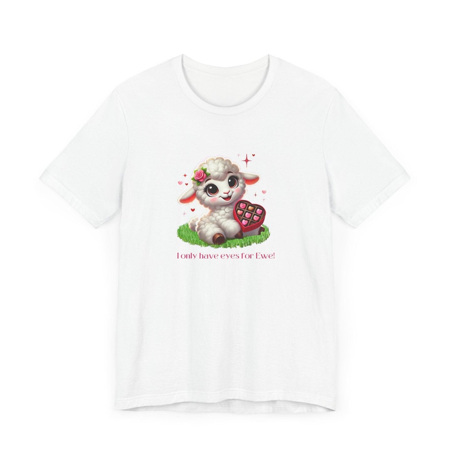 💖 I Only Have Eyes for Ewe! 🐑 Unisex Jersey Tee ✨ Spread the love this Valentine's Day! - Whippie's