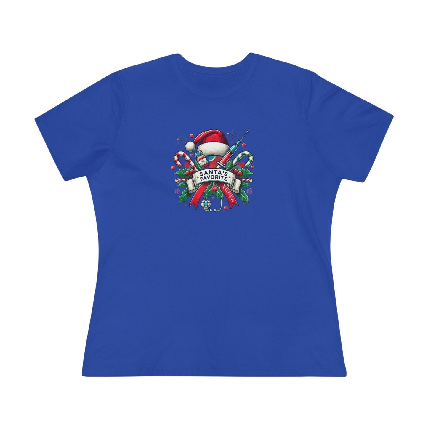 Santa's Favorite School Nurse - Women's Softstyle Tee - Whippie's