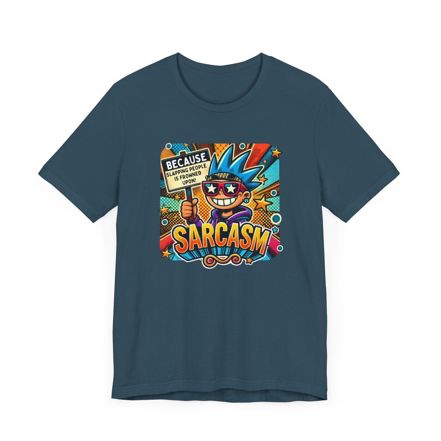 🎭 Sarcasm: It's Better Than Slapping 😉 Unisex Jersey Tee ✨ - Whippie's