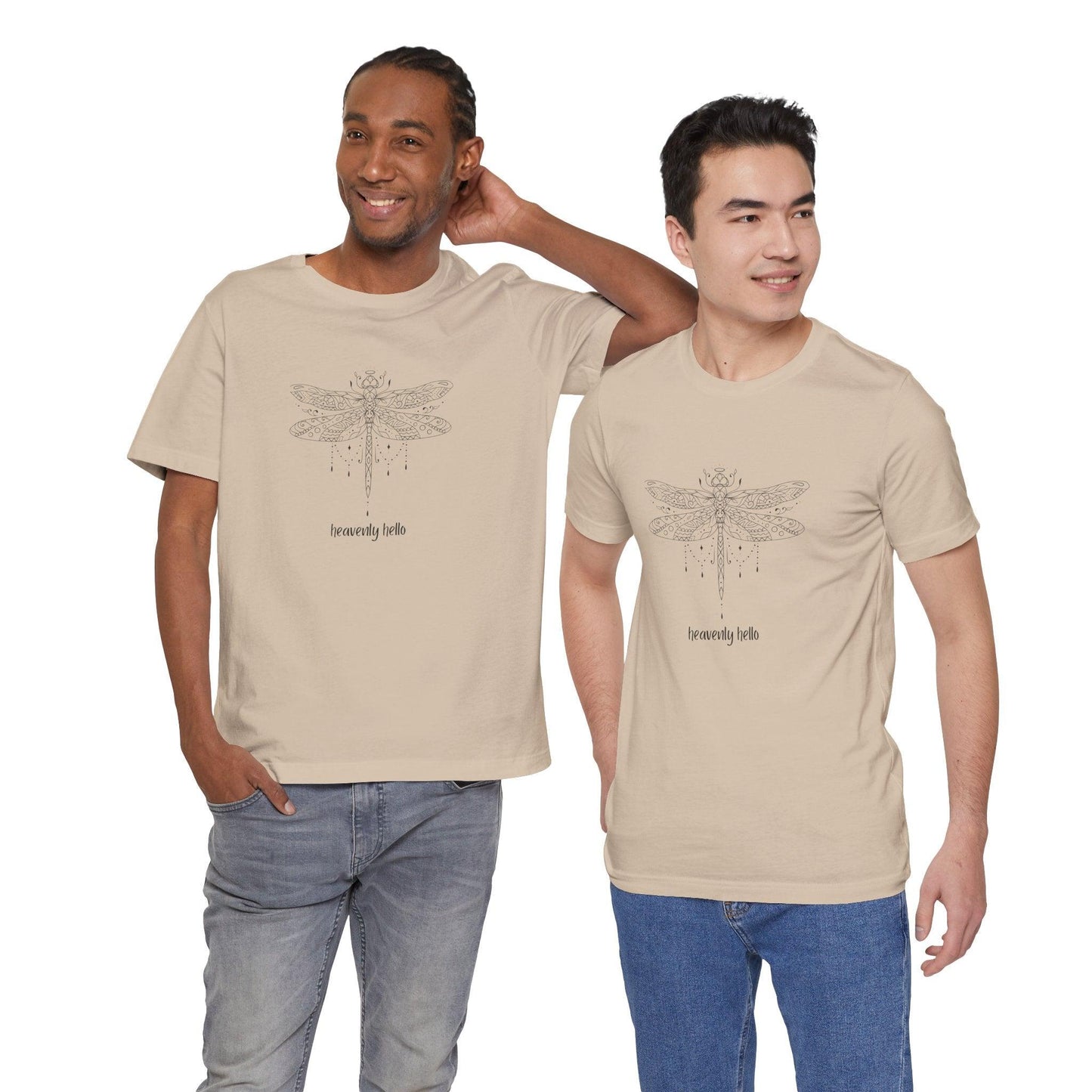 Heavenly Hello Unisex Jersey Tee - 🕊️ Carry a Piece of Heaven Close to Your Heart 🕊️ - Whippie's
