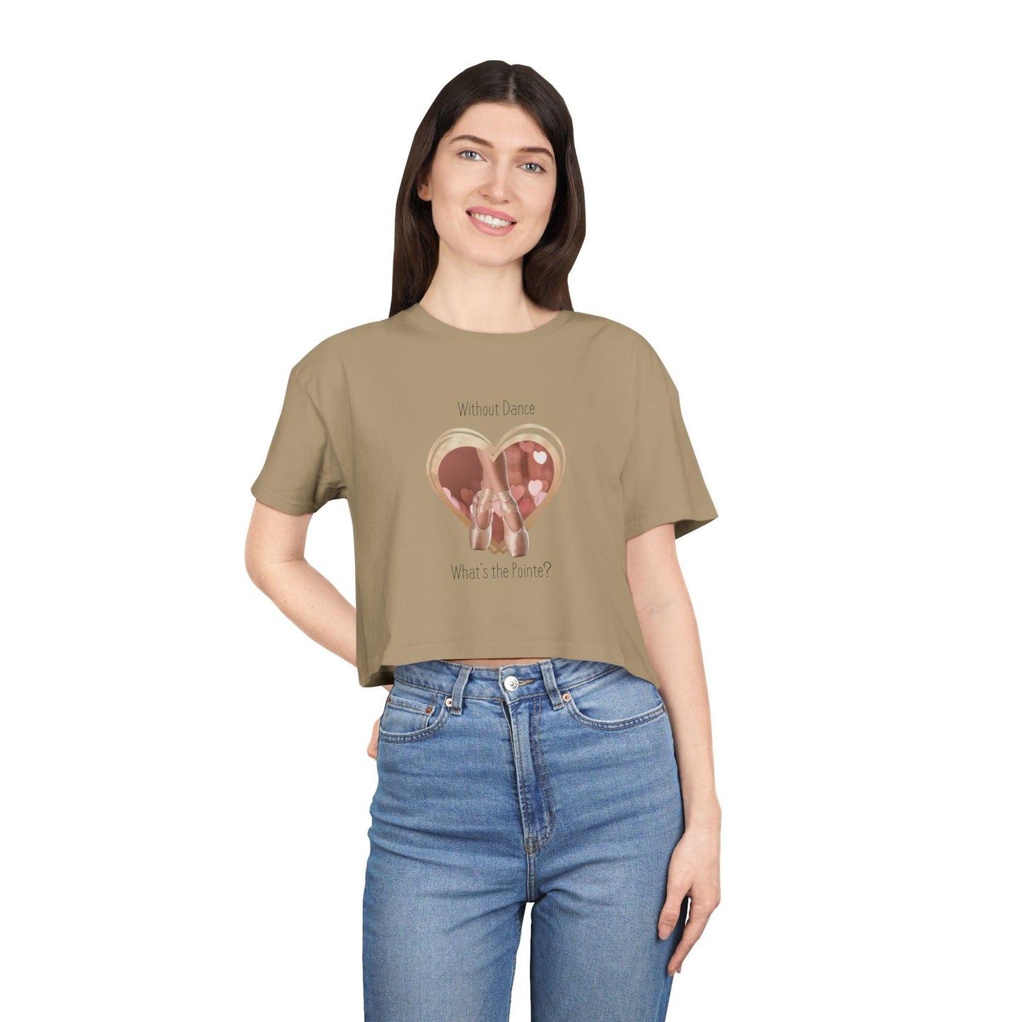 "Without Dance, What's the Pointe?" Women's Crop Top - Dance with Passion! 🩰 - Whippie's