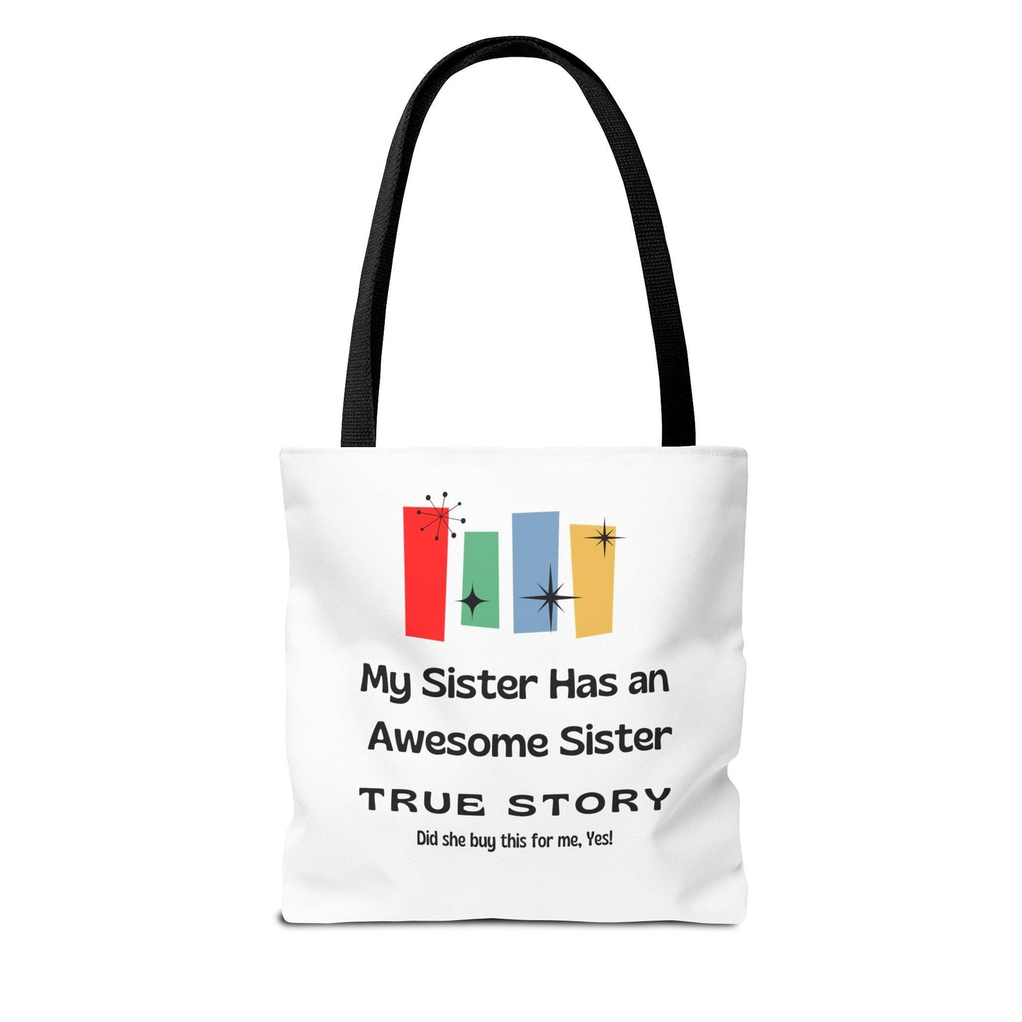 "Awesome Sister" Tote Bag - A Sisterly Tribute 👭🍷 - Whippie's